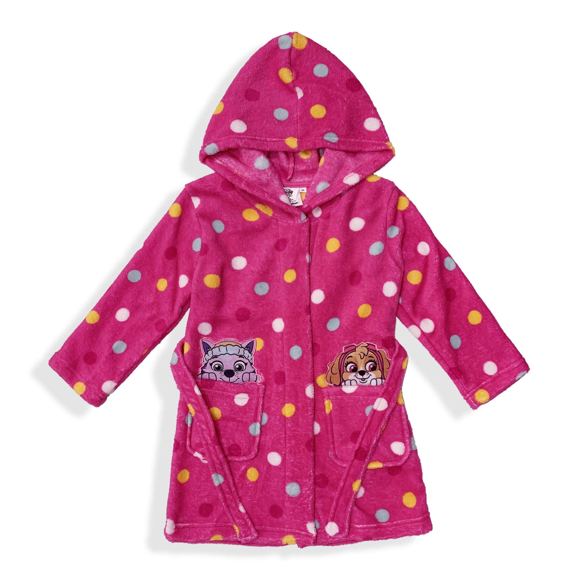 Vestaglia bambina Paw Patrol in pile con cappuccio ricamo e tasche 5928