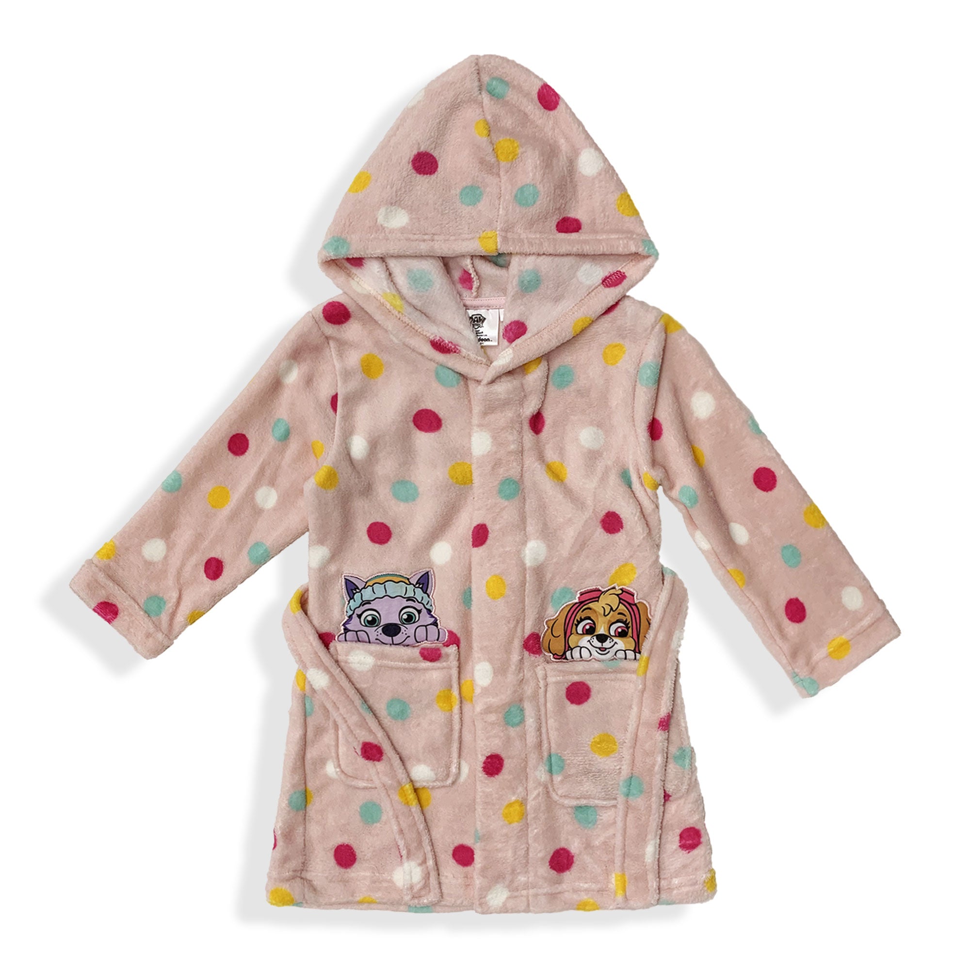 Vestaglia bambina Paw Patrol in pile con cappuccio ricamo e tasche 5928