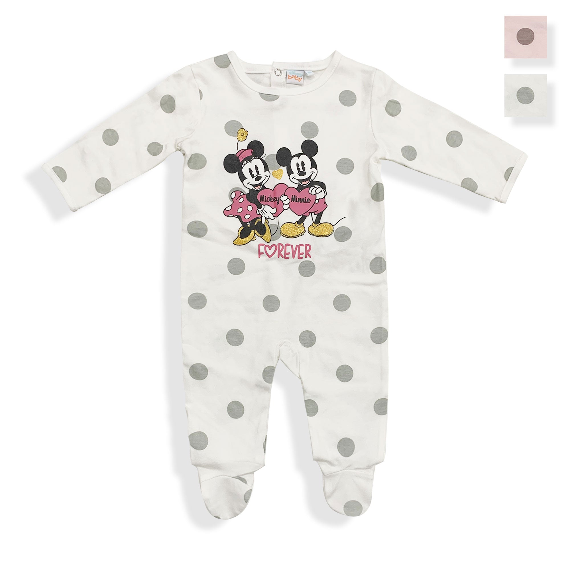 Tutina Disney Pagliaccetto neonato Minnie Mouse Pigiama caldo cotone bimba 5935