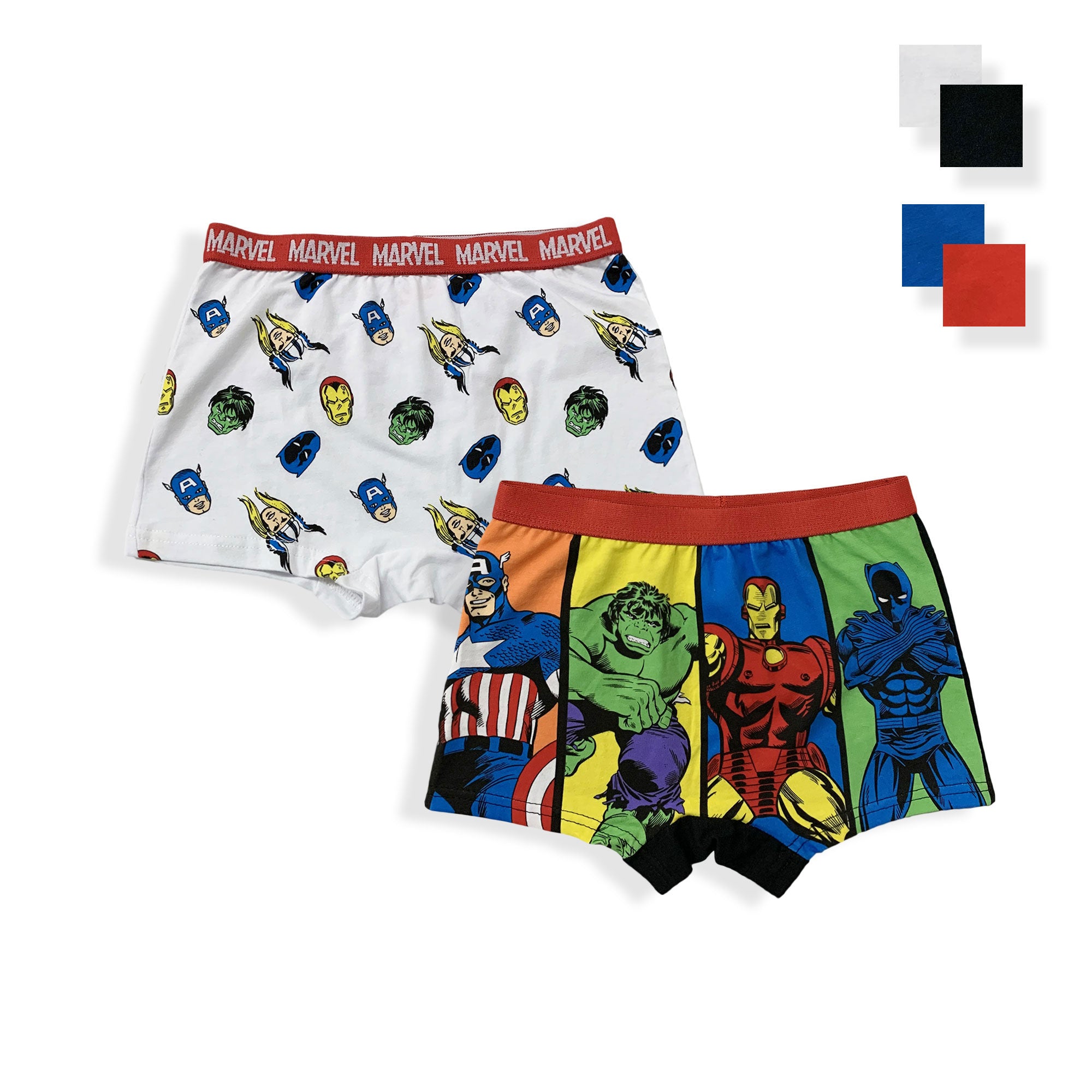 Set 2 Boxer Marvel Avengers ufficiale bambino shorties mutandine intimo 5962