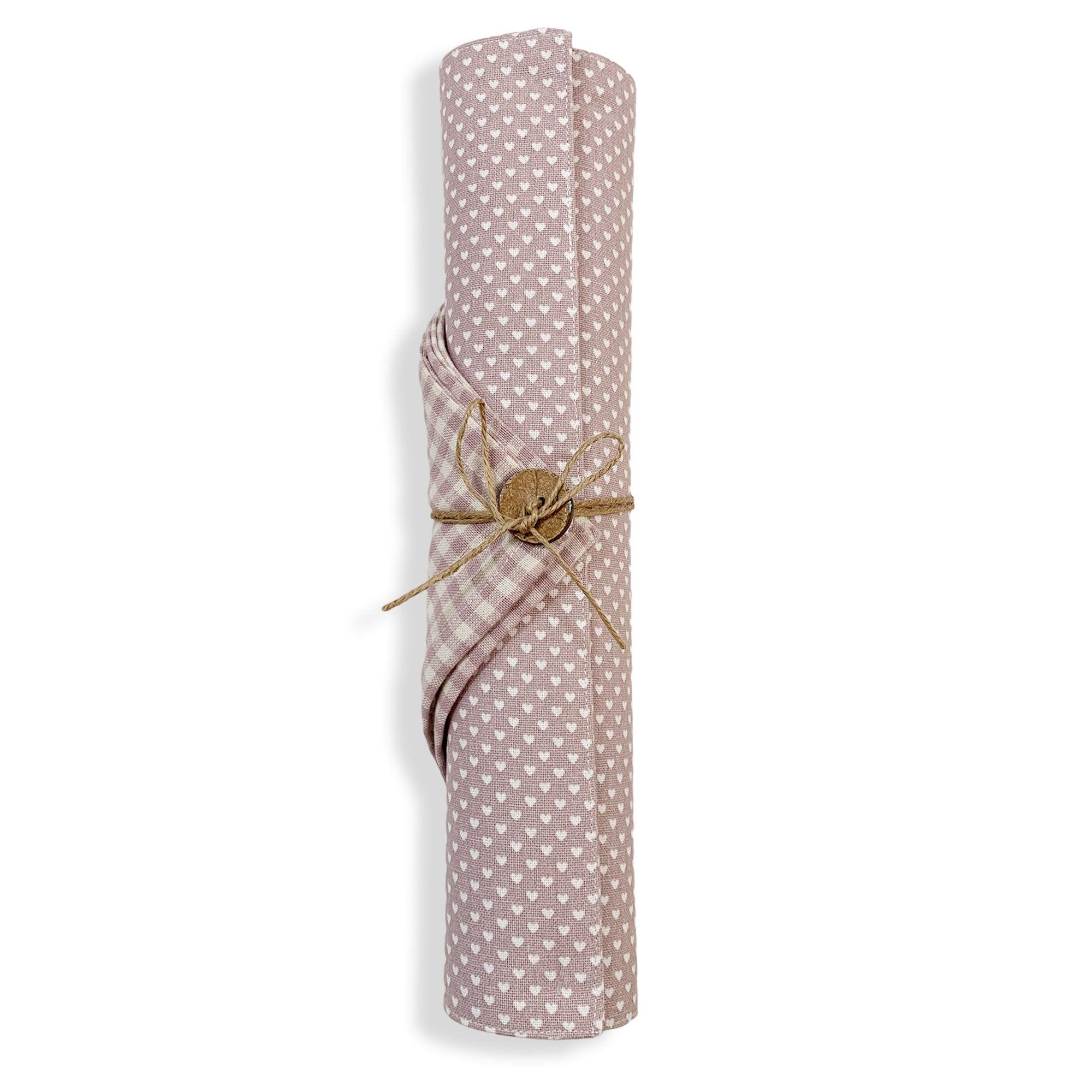 Tovaglietta e Tovagliolo Nuvole di Stoffa Idea Regalo vichy Cuori Tati 5998