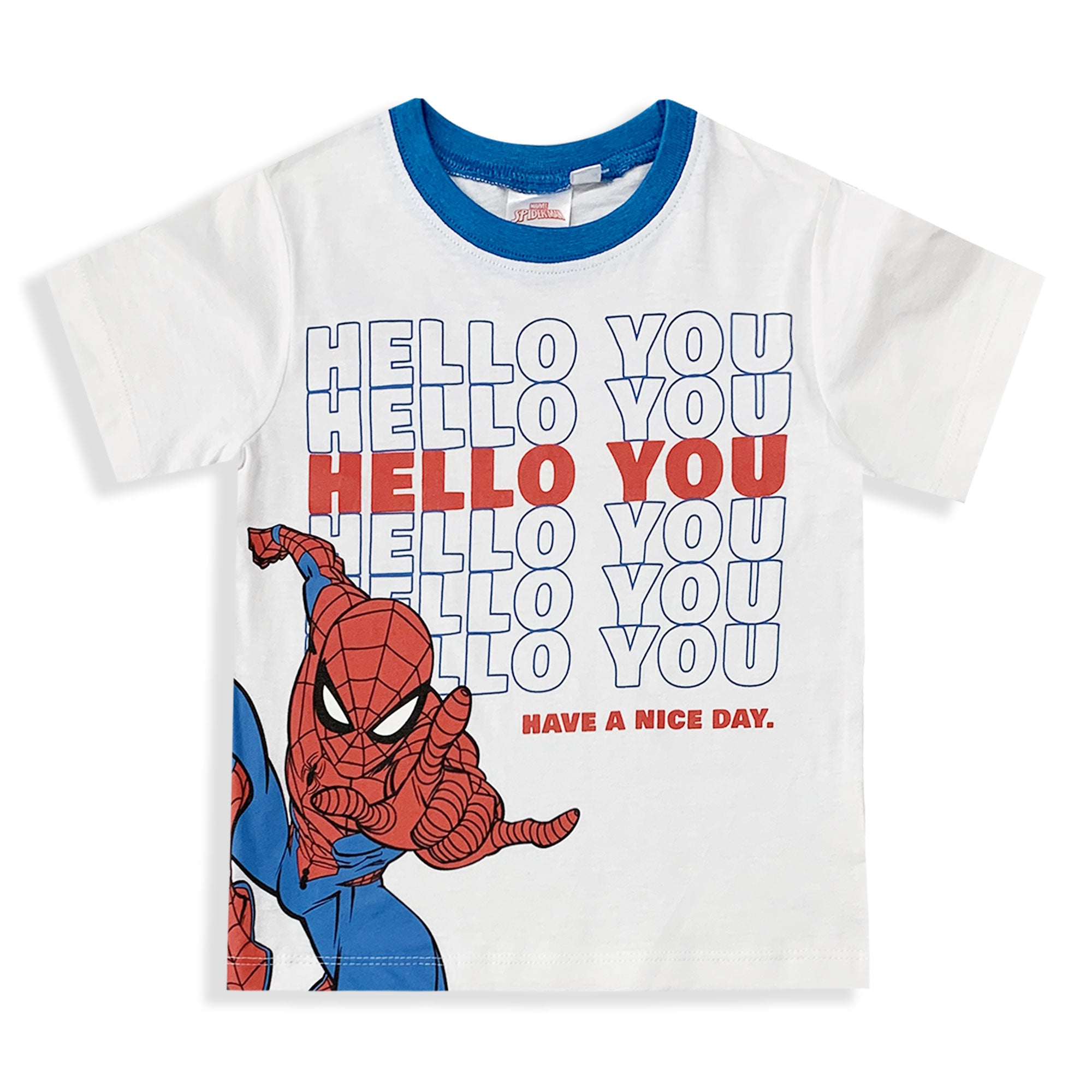 Pigiama bambino Marvel Spiderman t-shirt e pantaloncino in cotone stampato 6028