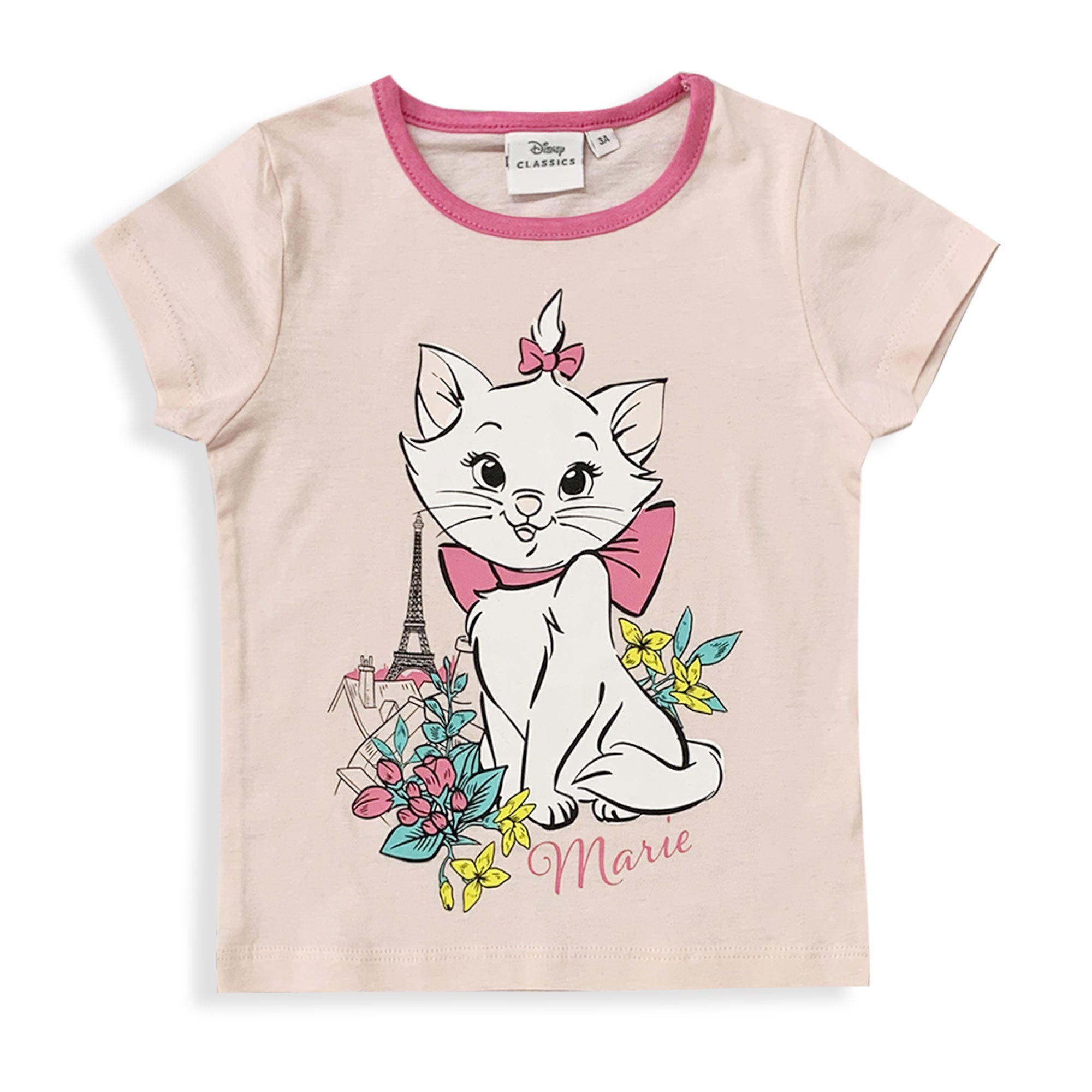 Pigiama bambina Disney Aristogatti Marie pantaloncino in cotone stampato 6032