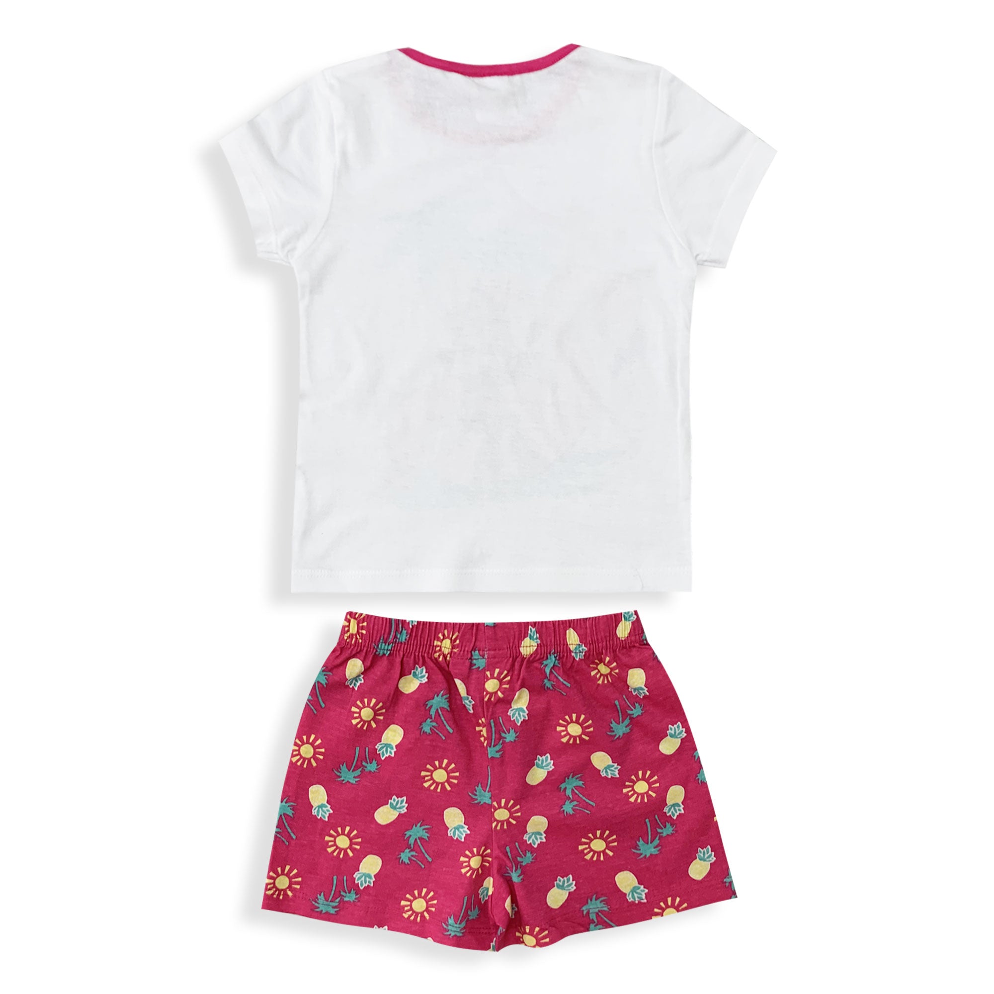 Pigiama bambina Disney Minnie Mouse t-shirt  pantaloncino in cotone glitter 6034
