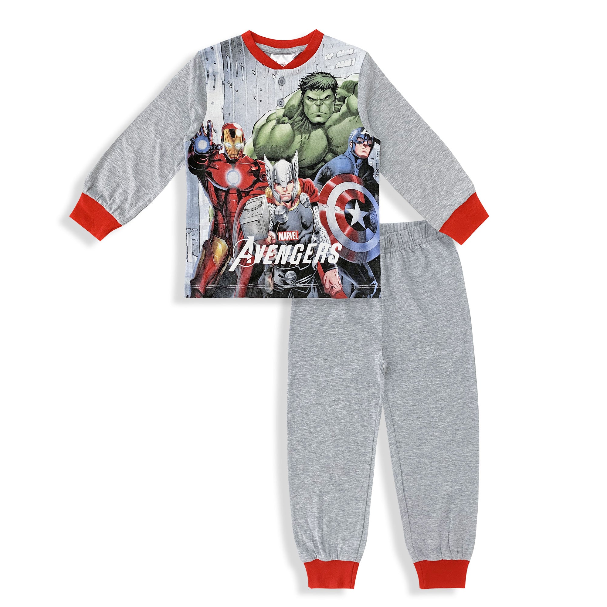 Pigiama bambino Marvel Avengers maglia e pantalone lungo in cotone 6079