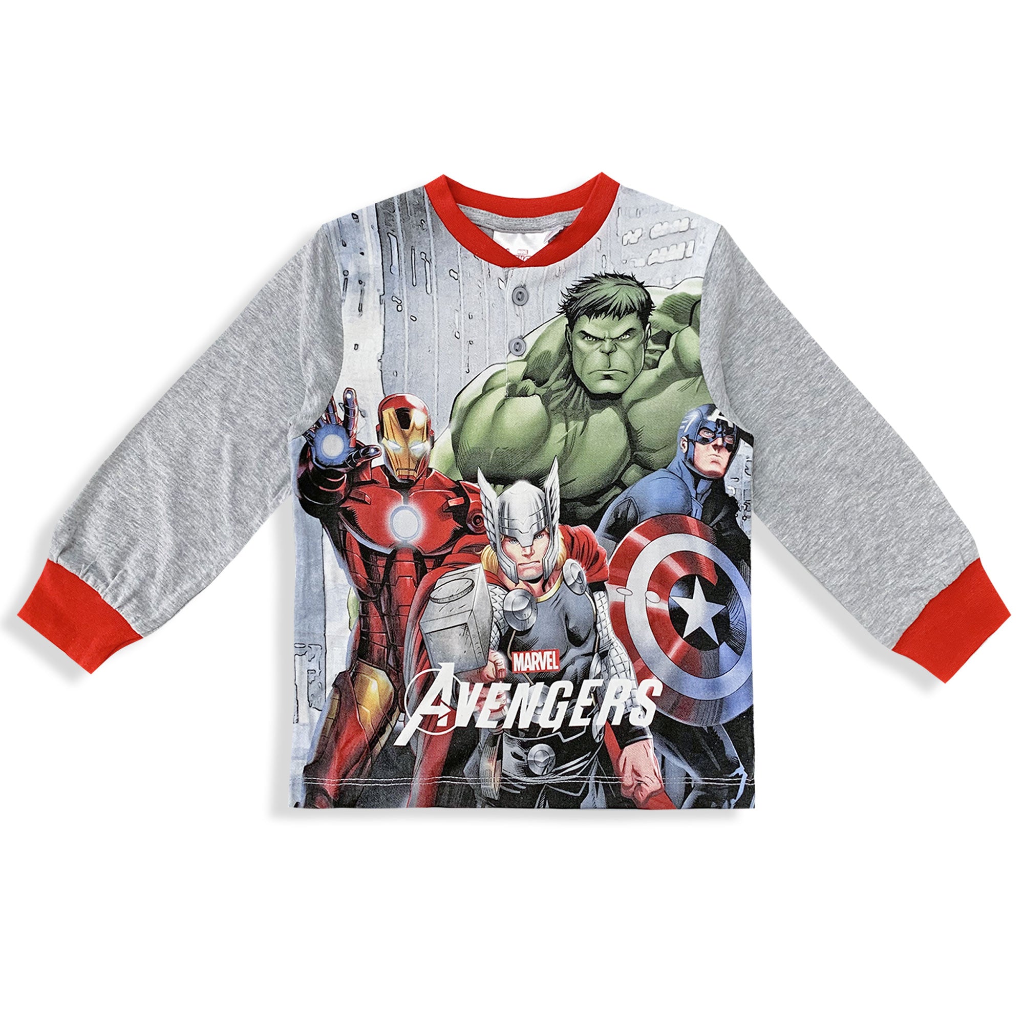 Pigiama bambino Marvel Avengers maglia e pantalone lungo in cotone 6079