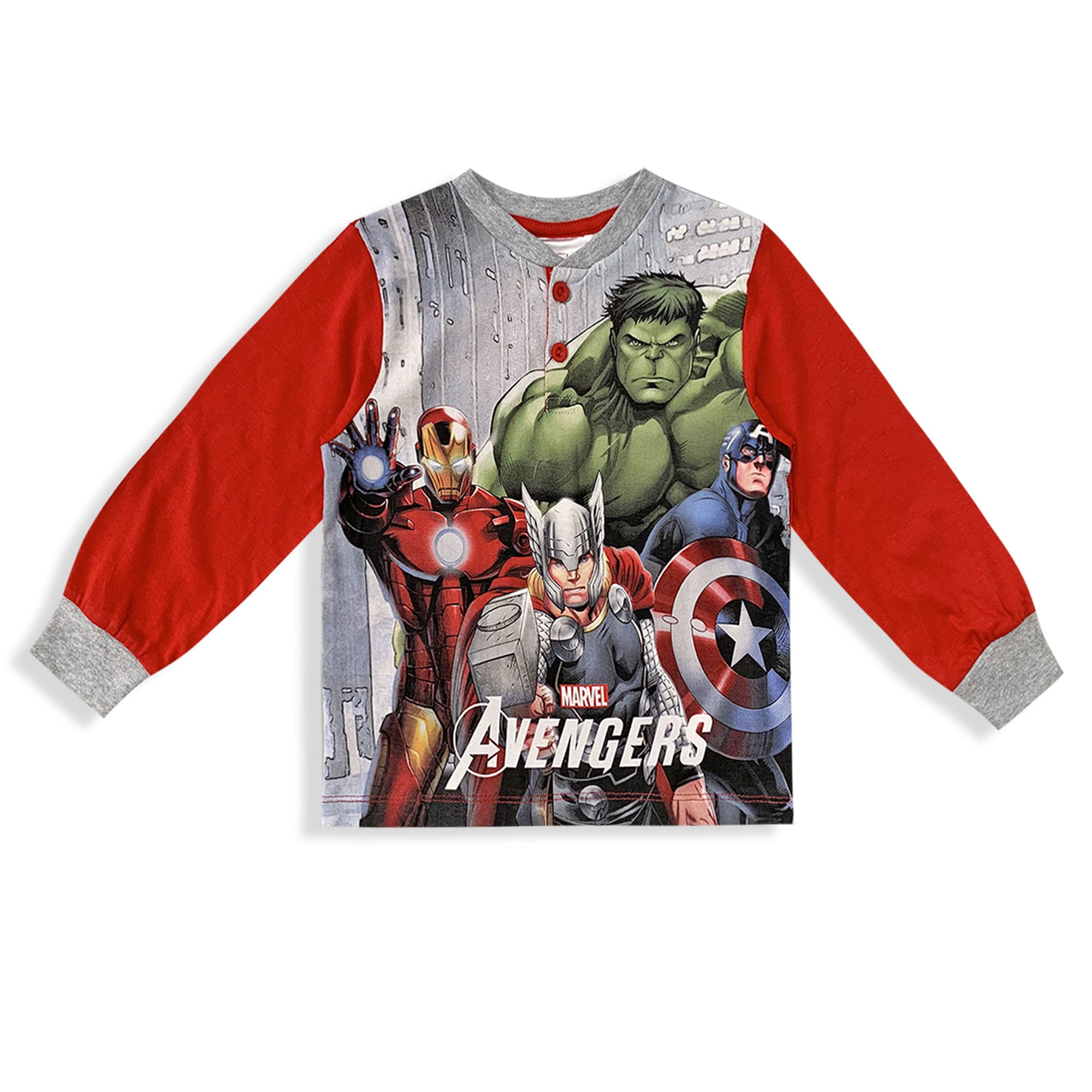 Pigiama bambino Marvel Avengers maglia e pantalone lungo in cotone 6079