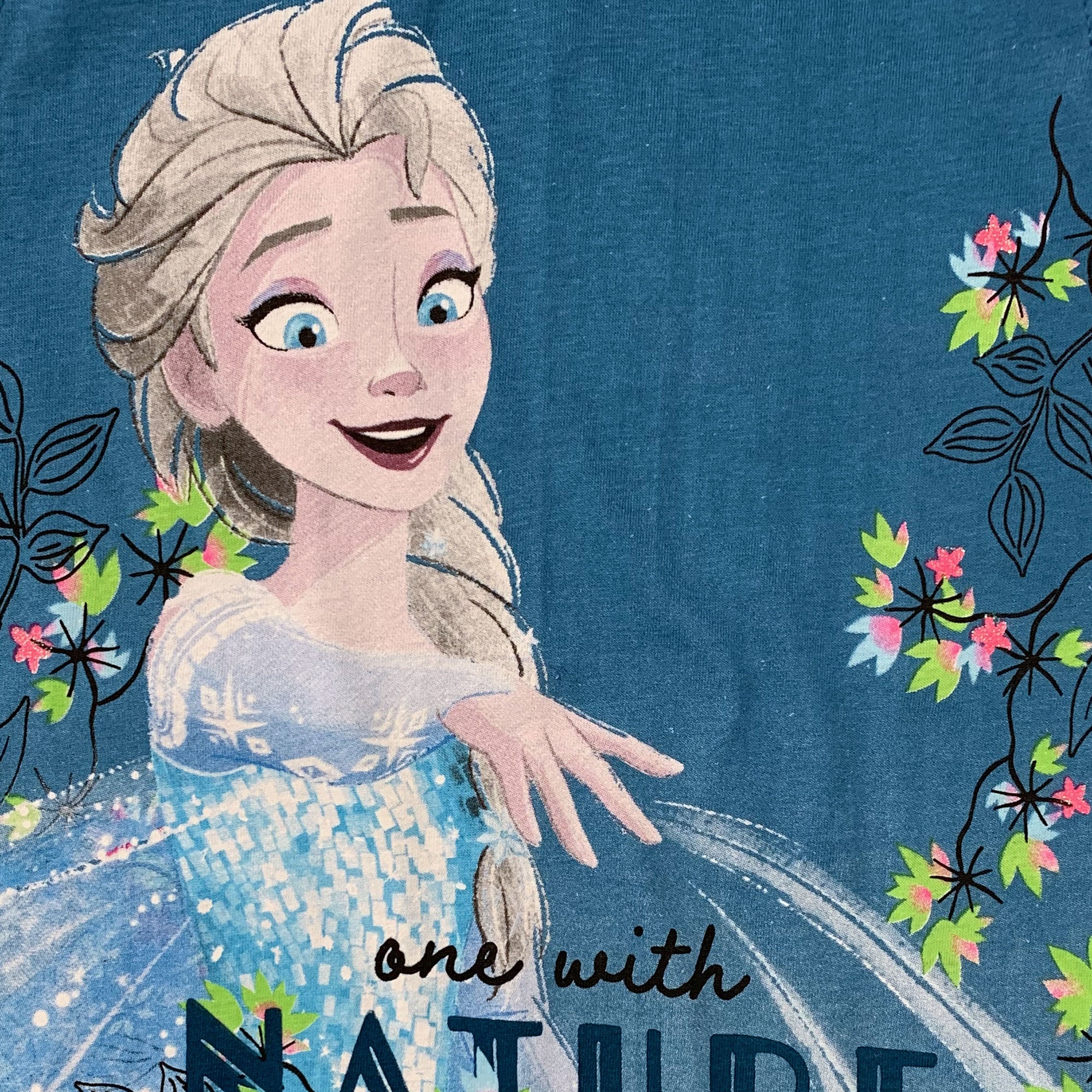 Camicia da notte bambina Disney Frozen Elsa canotta con rouches in cotone 6080
