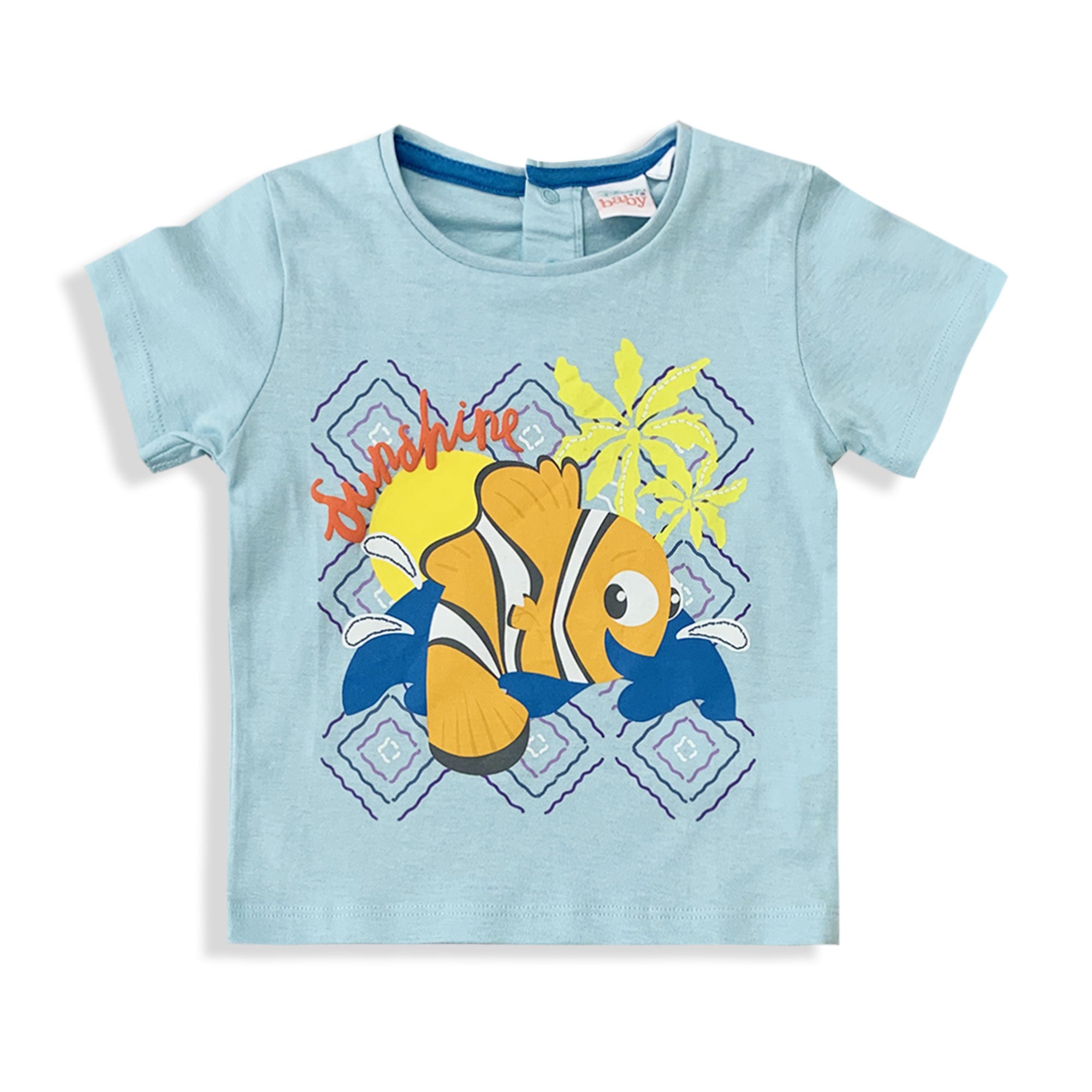 Completo neonato bimbo Disney Nemo t-shirt e pantaloncino in cotone estivo 6082