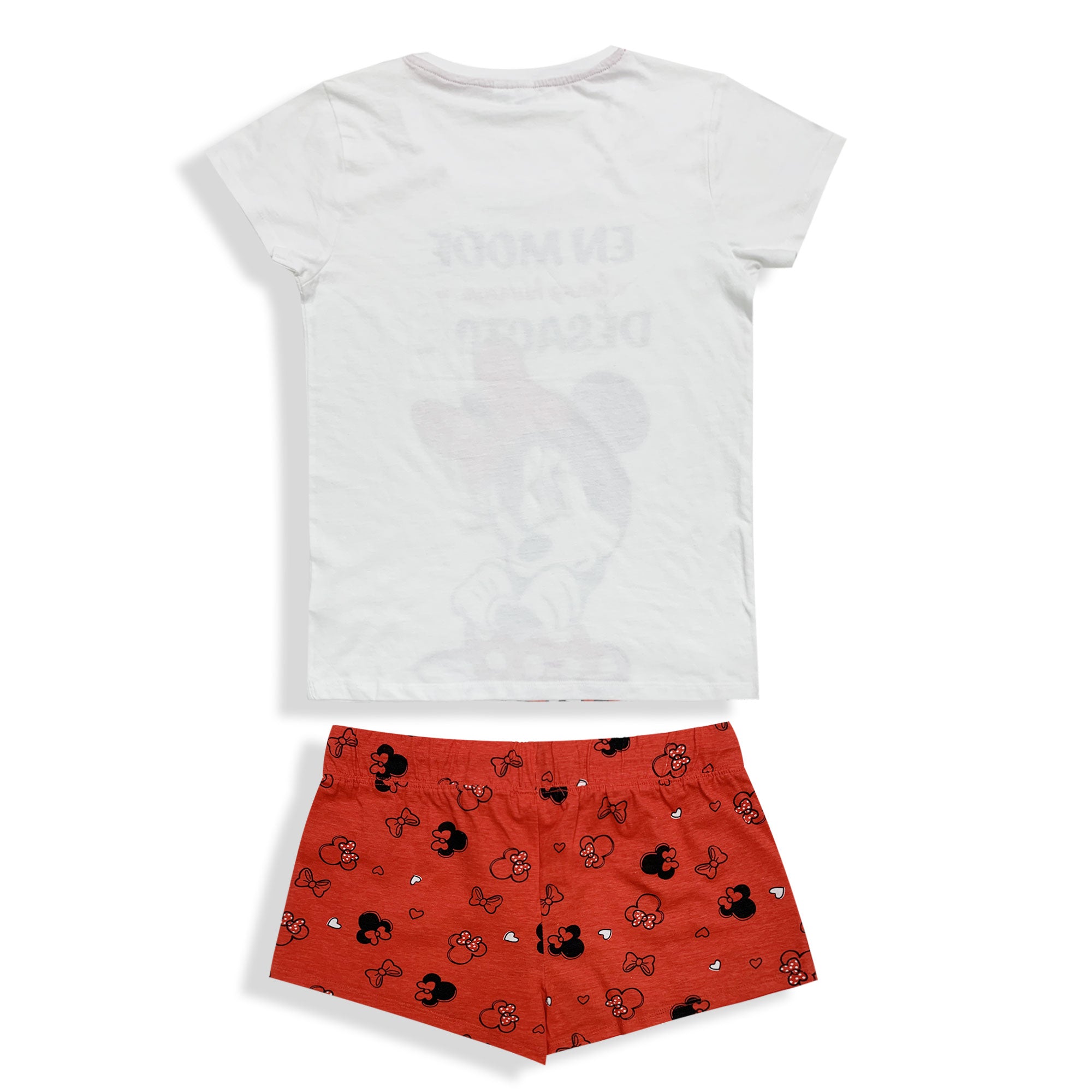 Pigiama corto donna Disney Minnie Mouse t-shirt e short in cotone estivo 6092