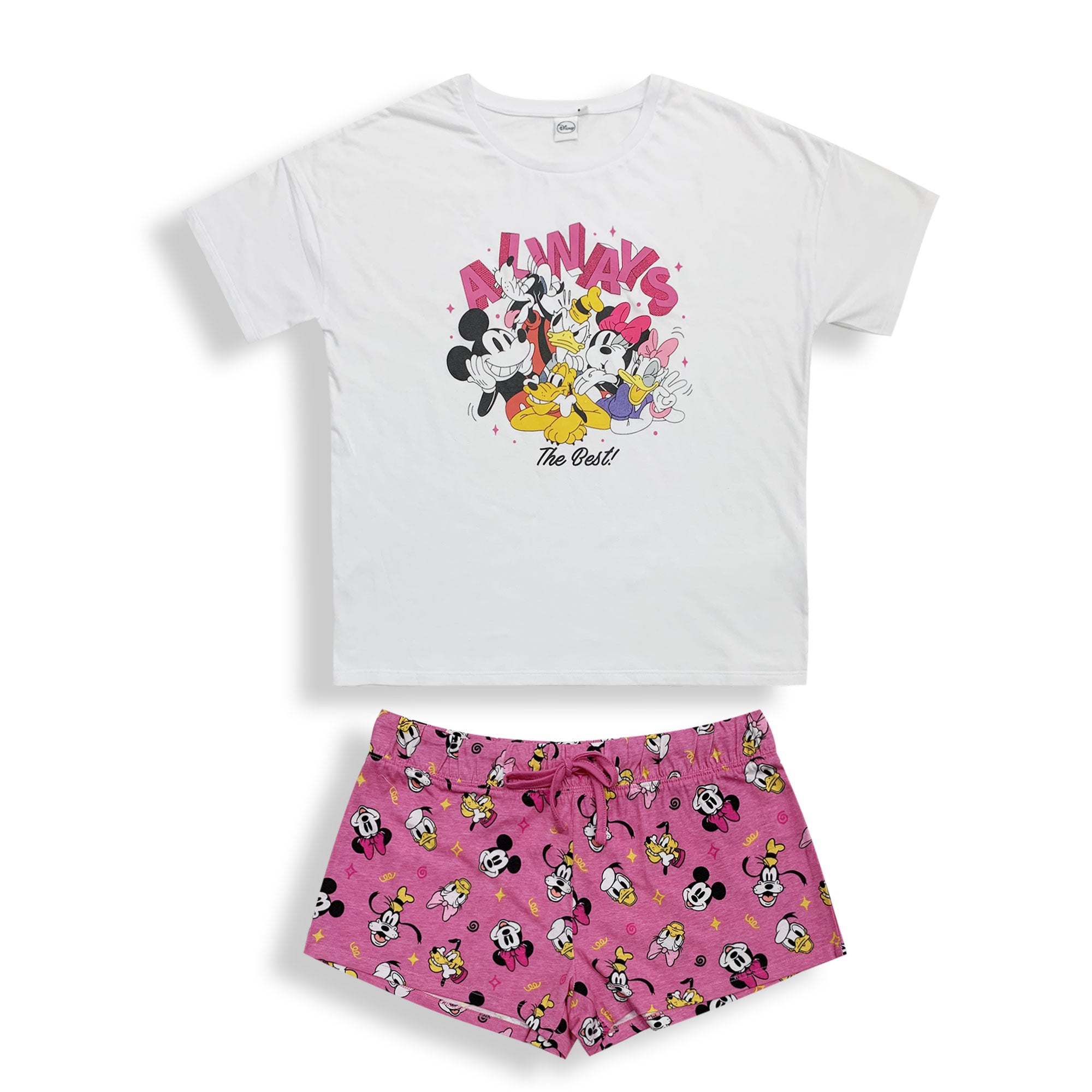 Pigiama corto donna Disney Mickey Mouse t-shirt e short in cotone estivo 6093