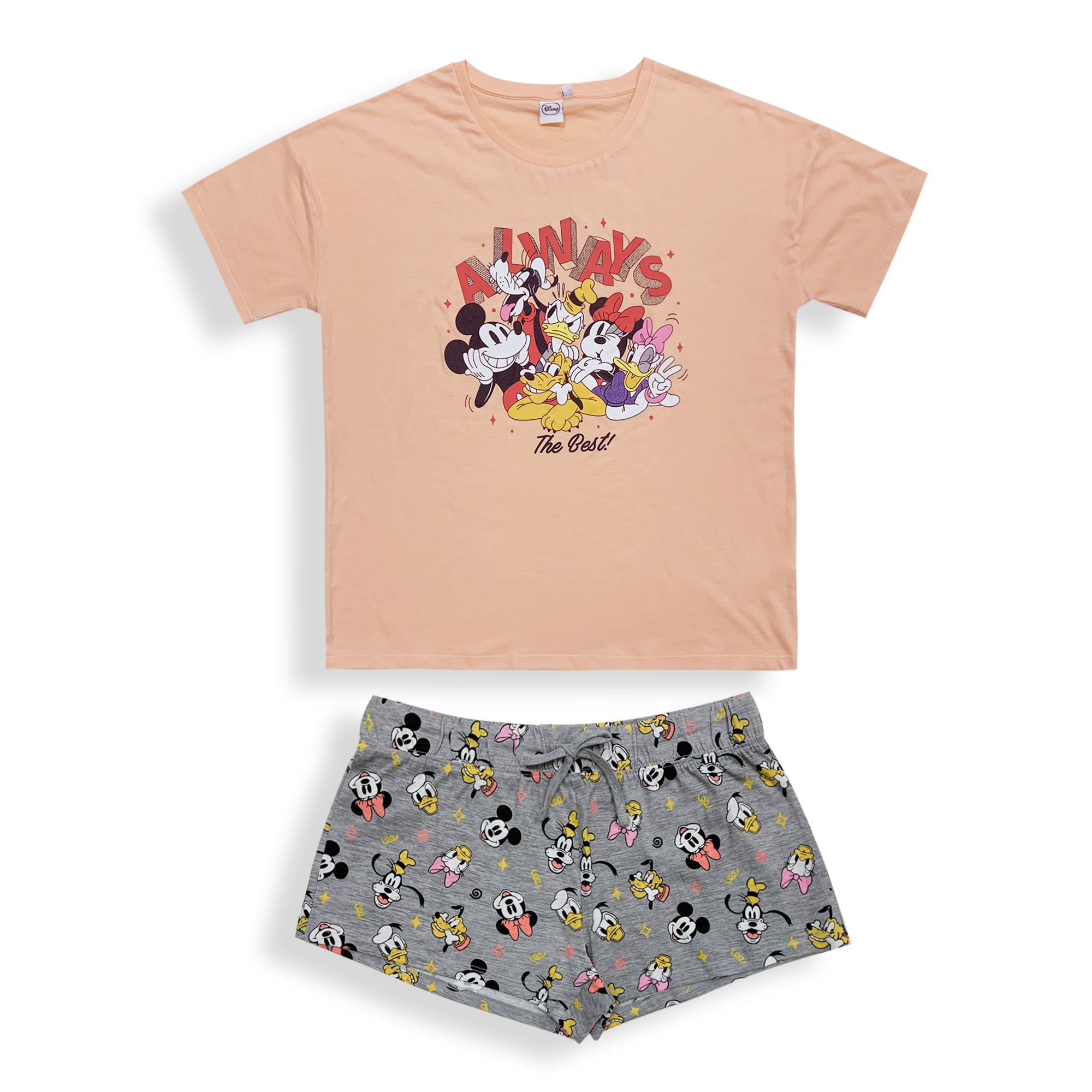 Pigiama corto donna Disney Mickey Mouse t-shirt e short in cotone estivo 6093
