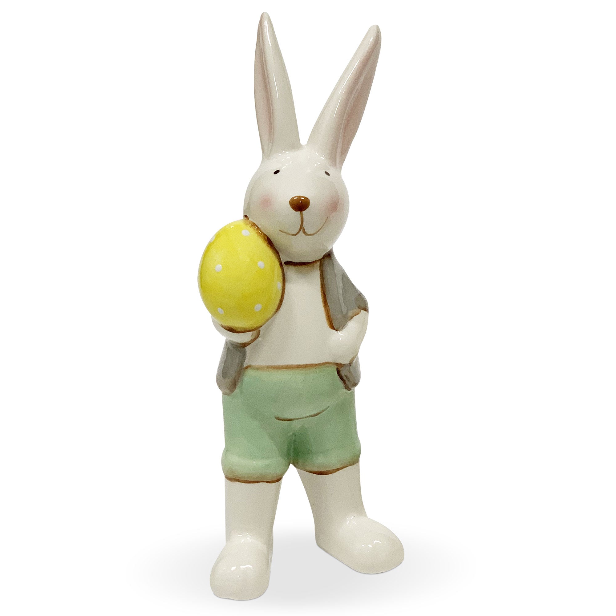 Coniglietto di Pasqua Decorazione pasquale in ceramica Nuvole di Stoffa 6115