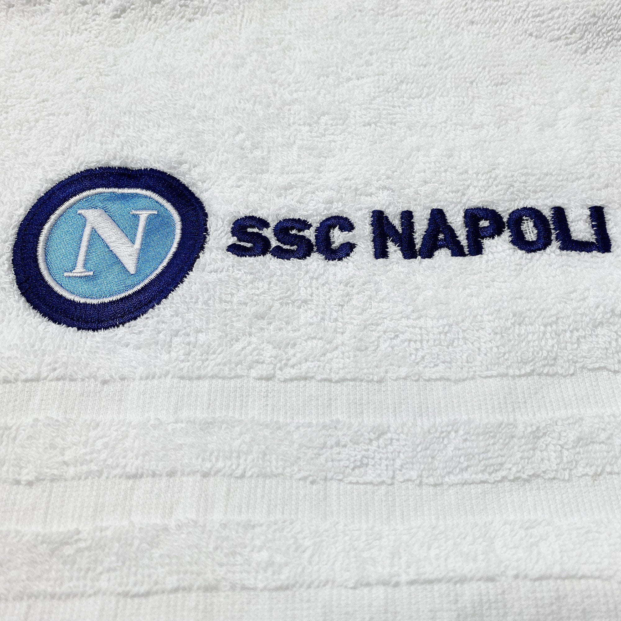 Set asciugamani bagno 1+1 SSC Napoli originale in spugna di puro cotone 6131