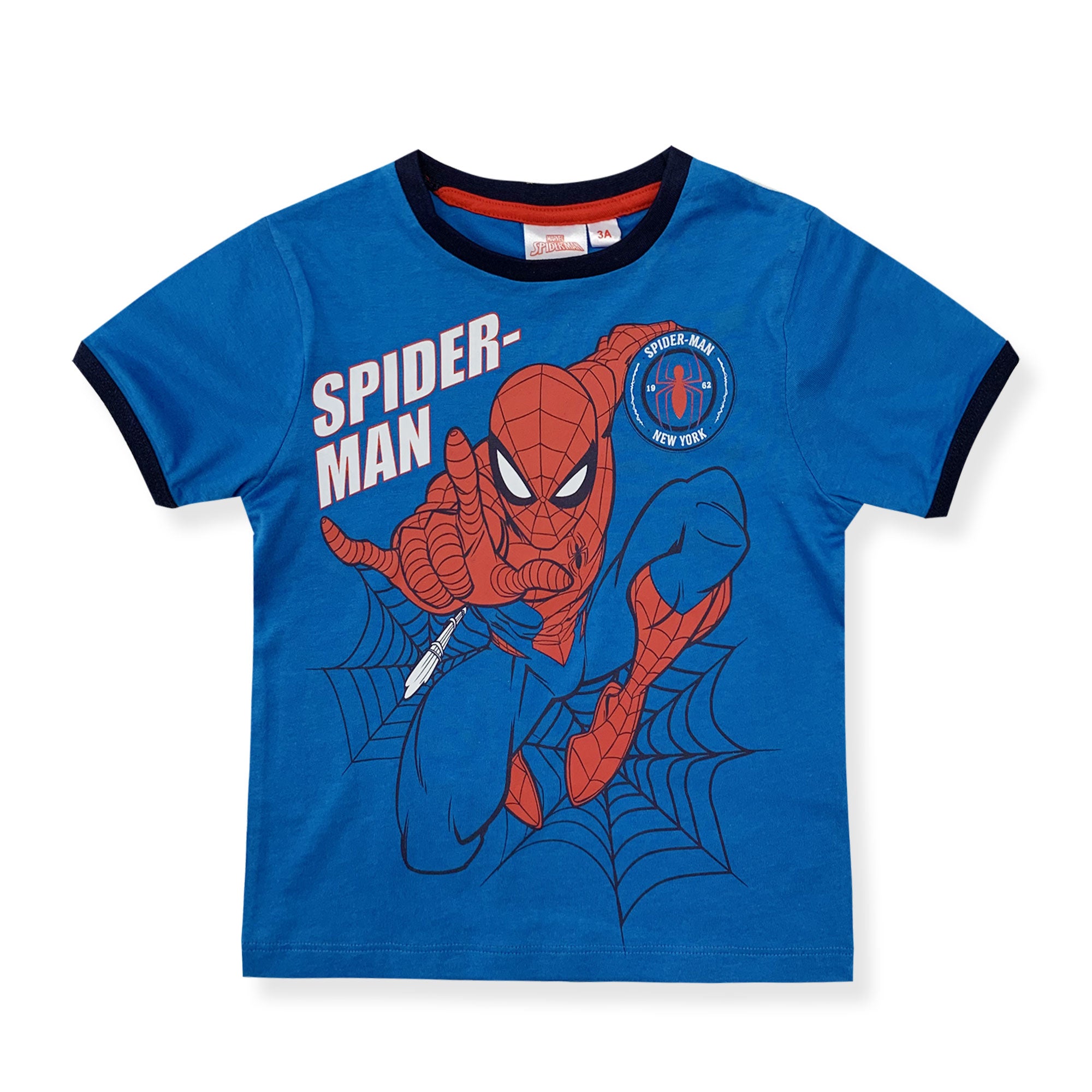 T-shirt Marvel Spiderman maglia bambino mezze maniche in cotone Spider Man 6160