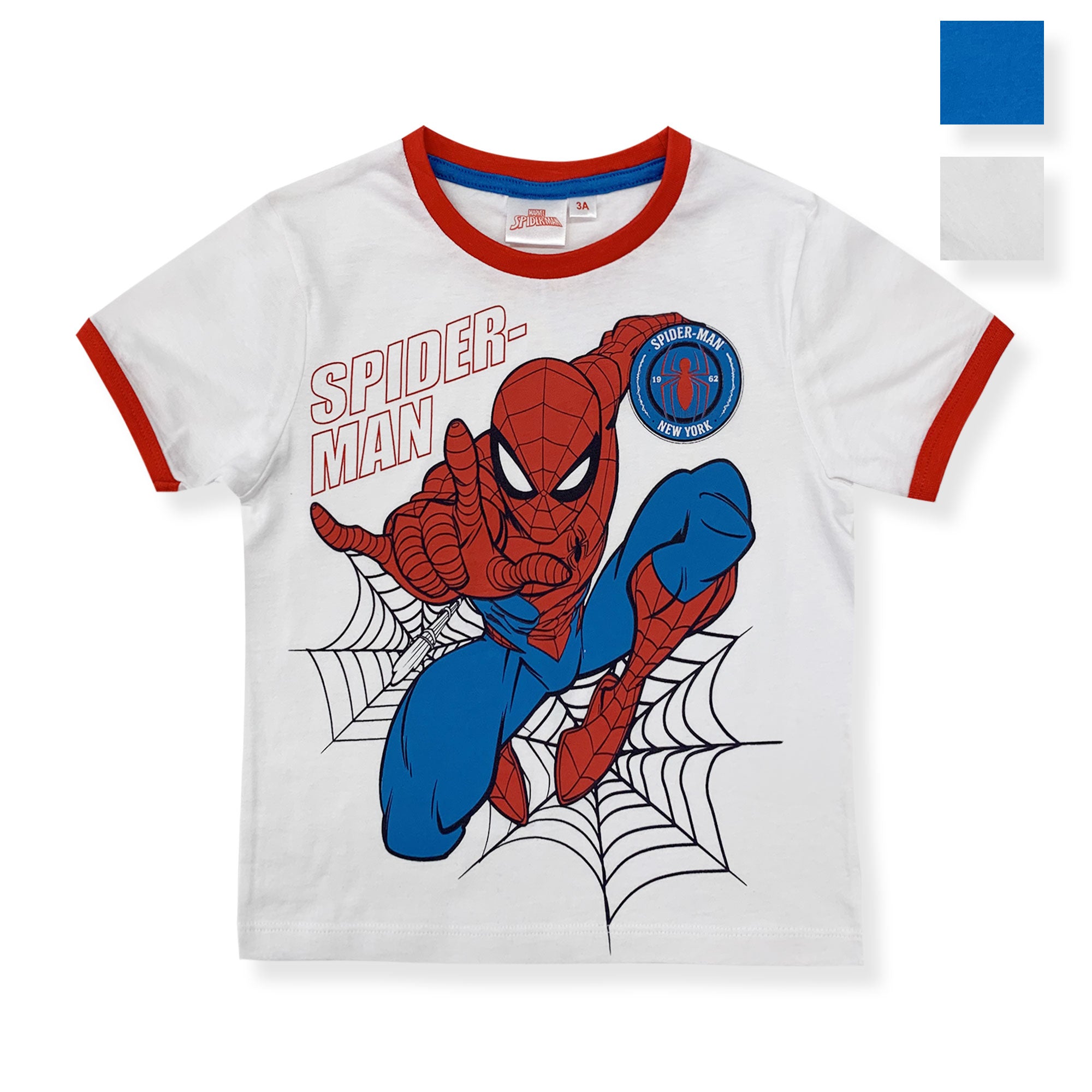 T-shirt Marvel Spiderman maglia bambino mezze maniche in cotone Spider Man 6160