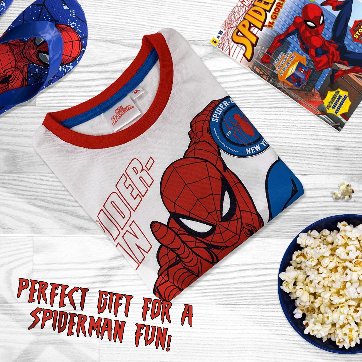 T-shirt Marvel Spiderman maglia bambino mezze maniche in cotone Spider Man 6160