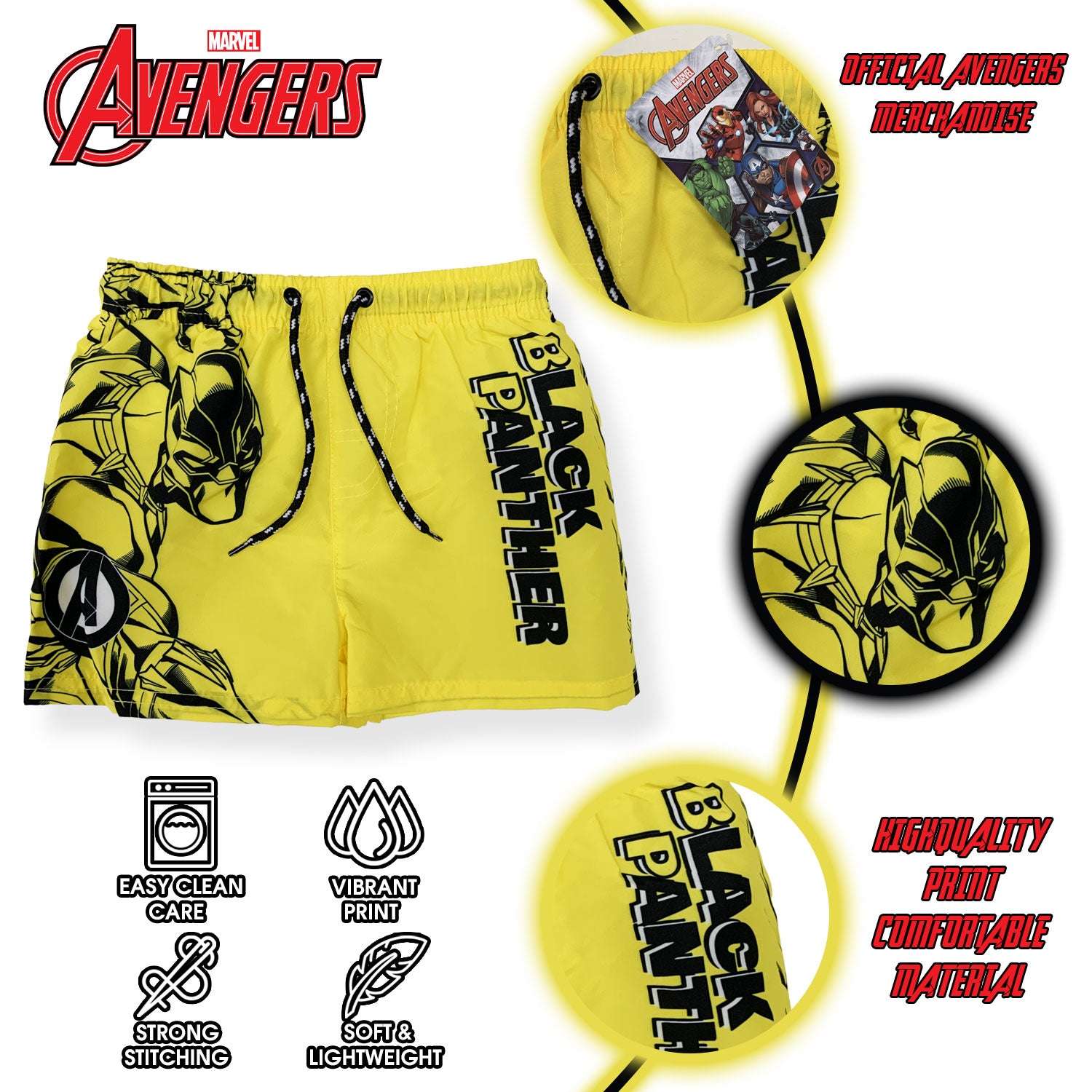 Costume da bagno per bambino Marvel Avengers pantaloncino mare piscina 6165