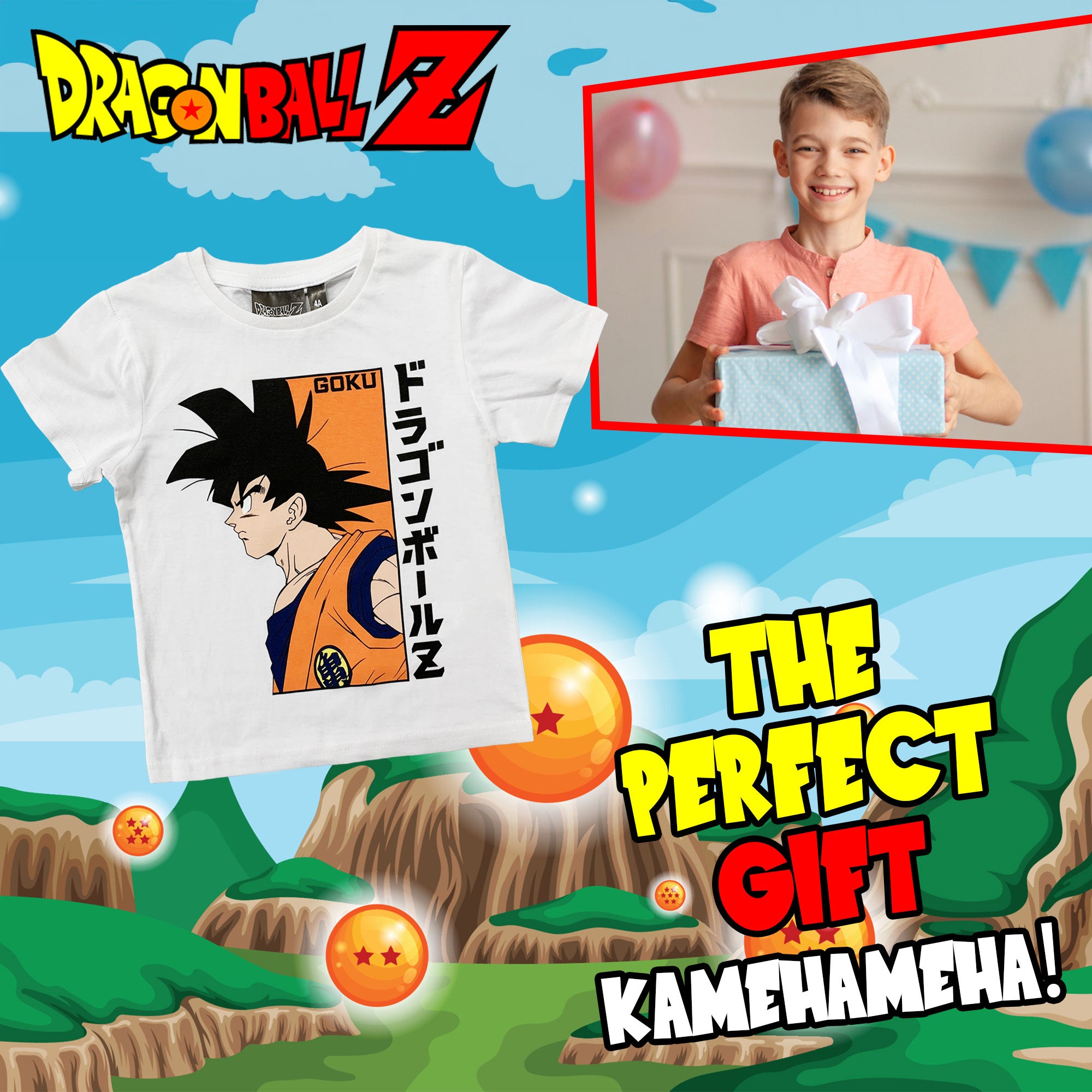 T-shirt Dragon Ball Z maglia bambino mezze maniche in cotone Goku 6168