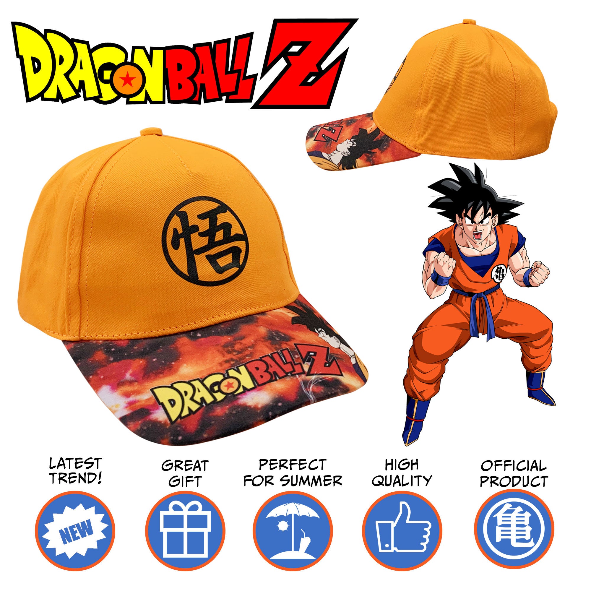 Cappellino per bambino ufficiale Dragon Ball Z berretto con visiera 6171