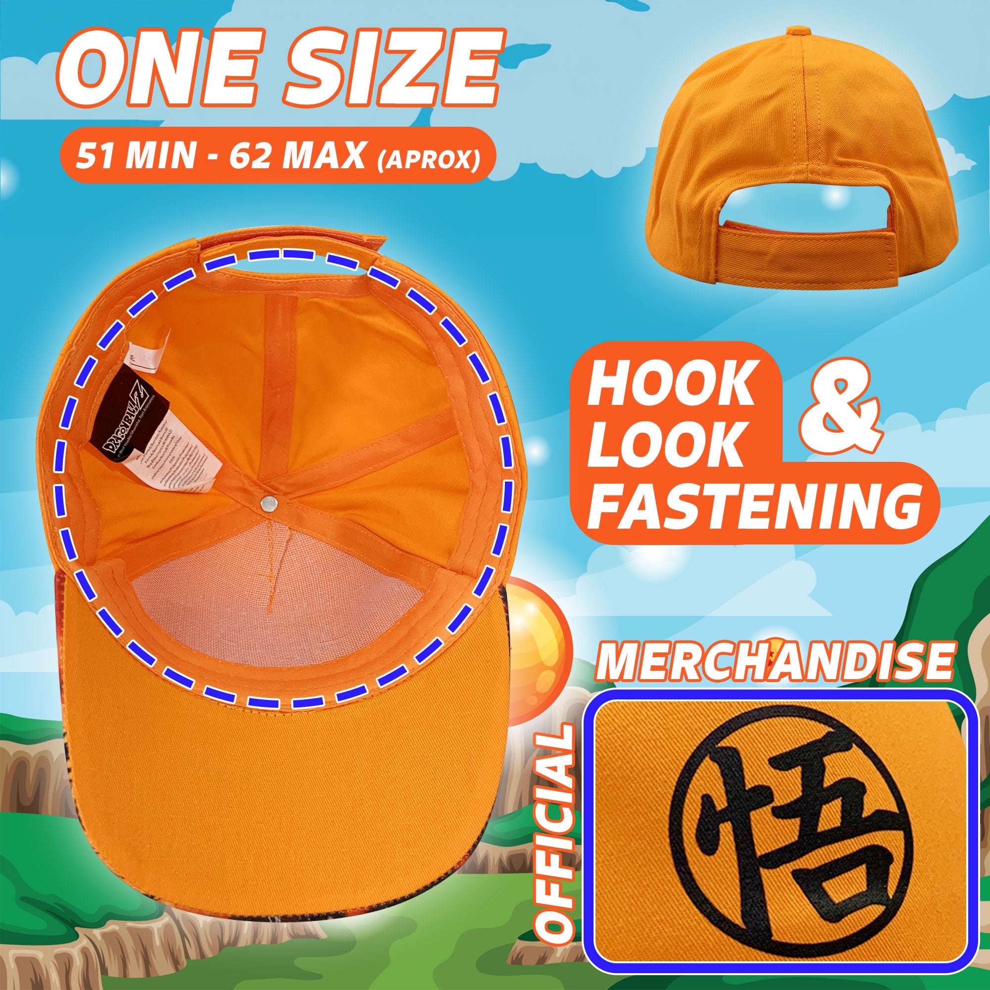 Cappellino per bambino ufficiale Dragon Ball Z berretto con visiera 6171