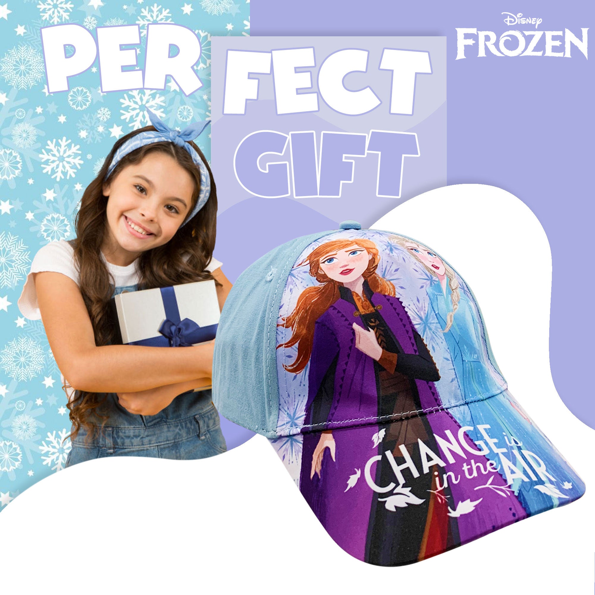 Cappellino per bambina Disney Frozen Elsa e Anna berretto baseball 6176