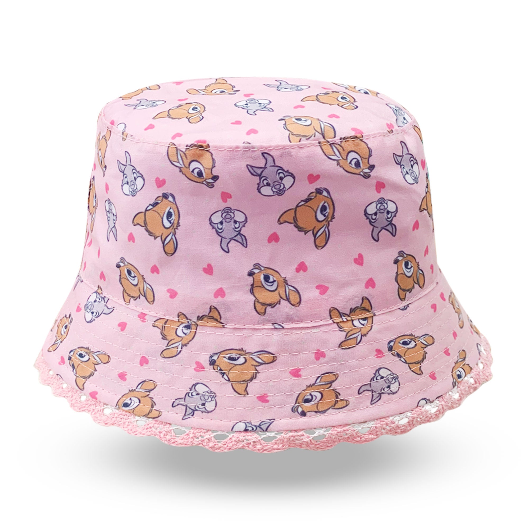 Cappellino pescatore per bambina Disney Bambi neonato bimba in cotone 6179