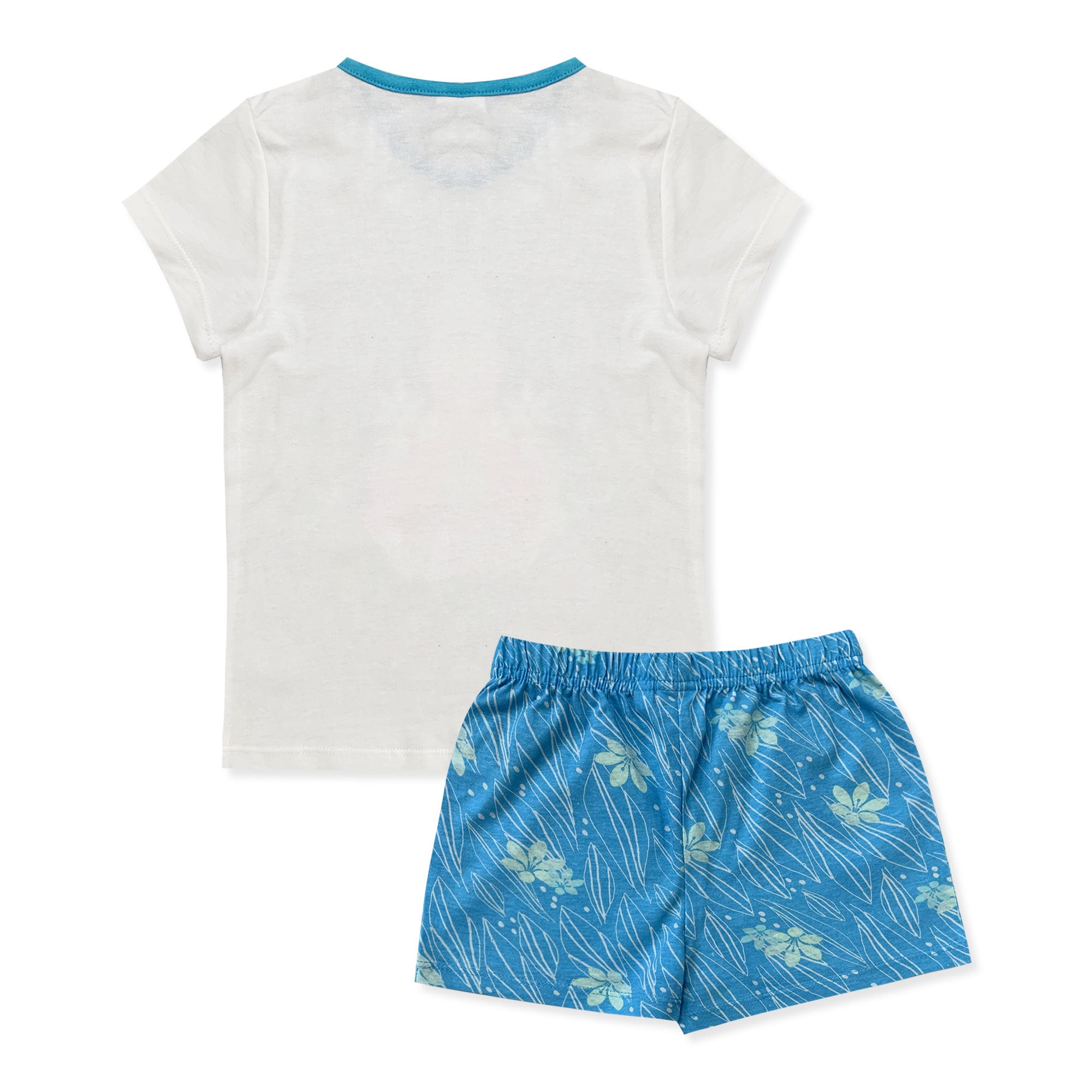 Pigiama bambina Disney Frozen maglia e pantalone corto estivo in cotone 6180