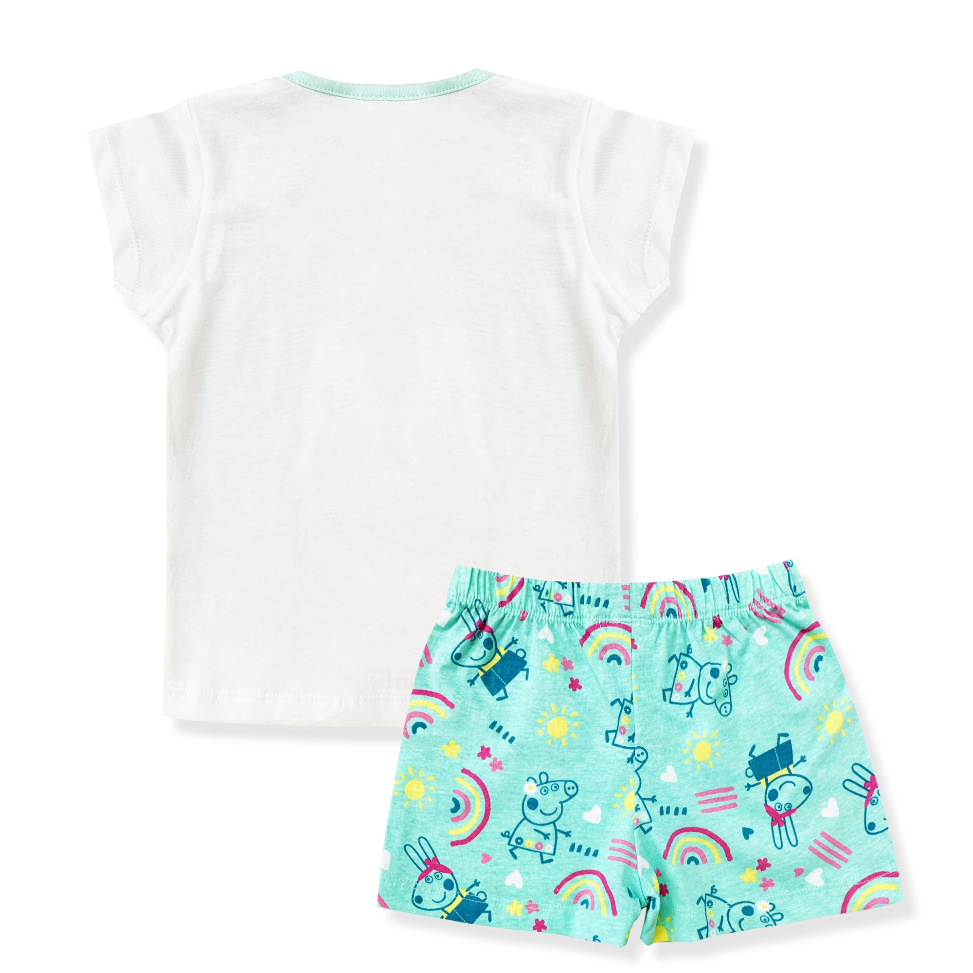 Pigiama bambina Peppa Pig maglia e pantalone corto estivo in cotone 6181