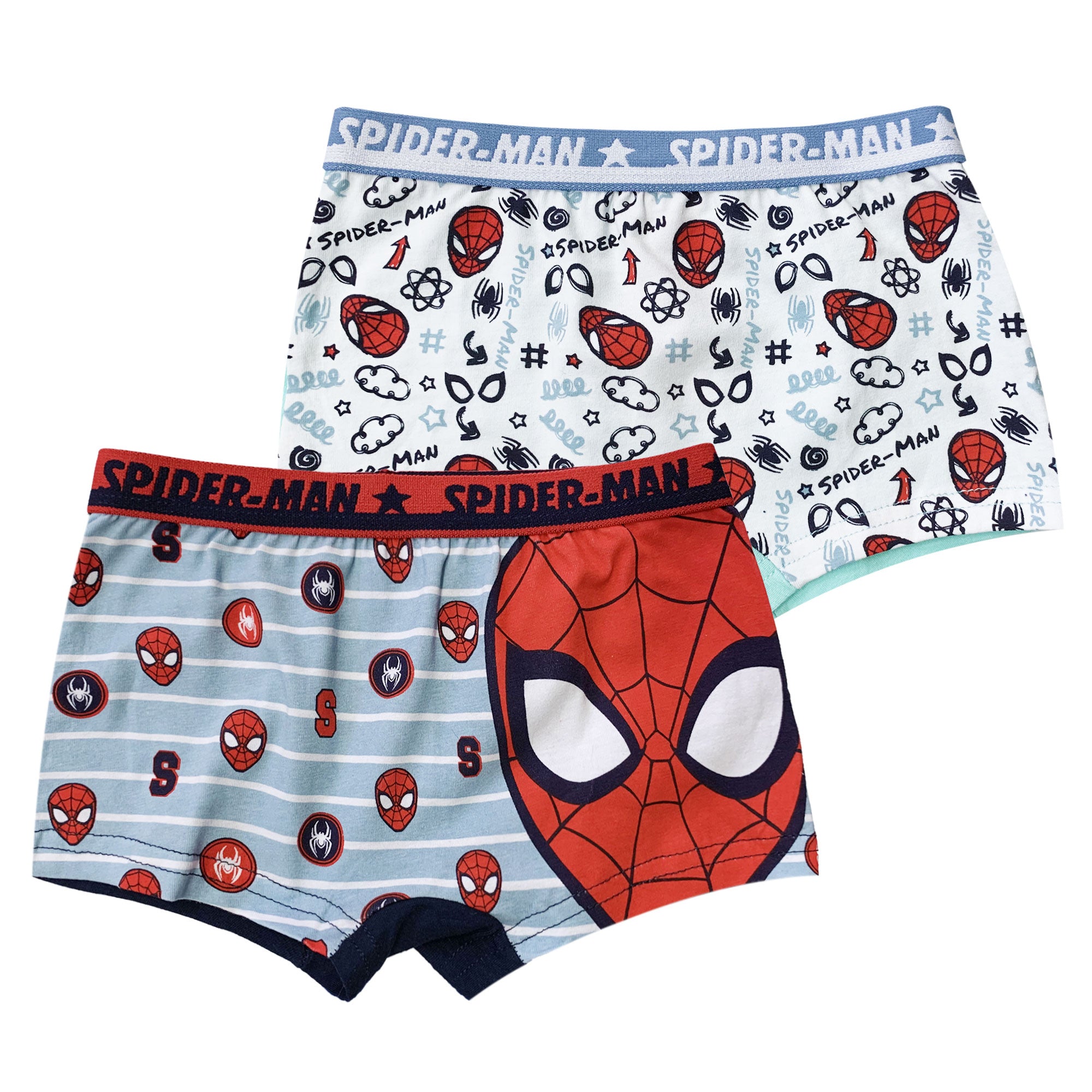 Set 2 Boxer Marvel Spiderman bambino shorties mutandine intimo in cotone 6191