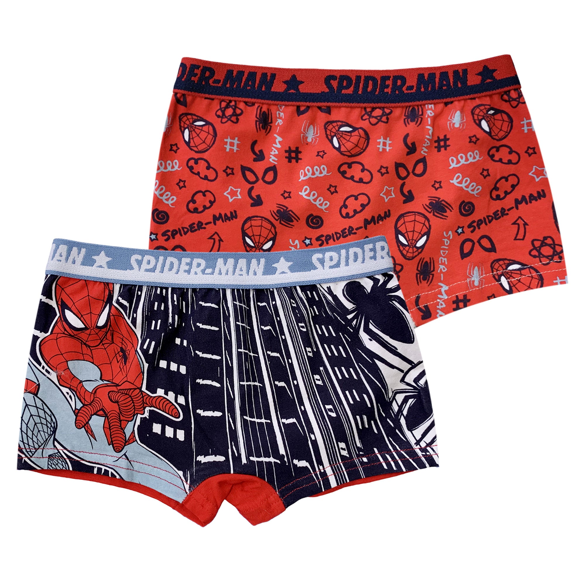 Set 2 Boxer Marvel Spiderman bambino shorties mutandine intimo in cotone 6191