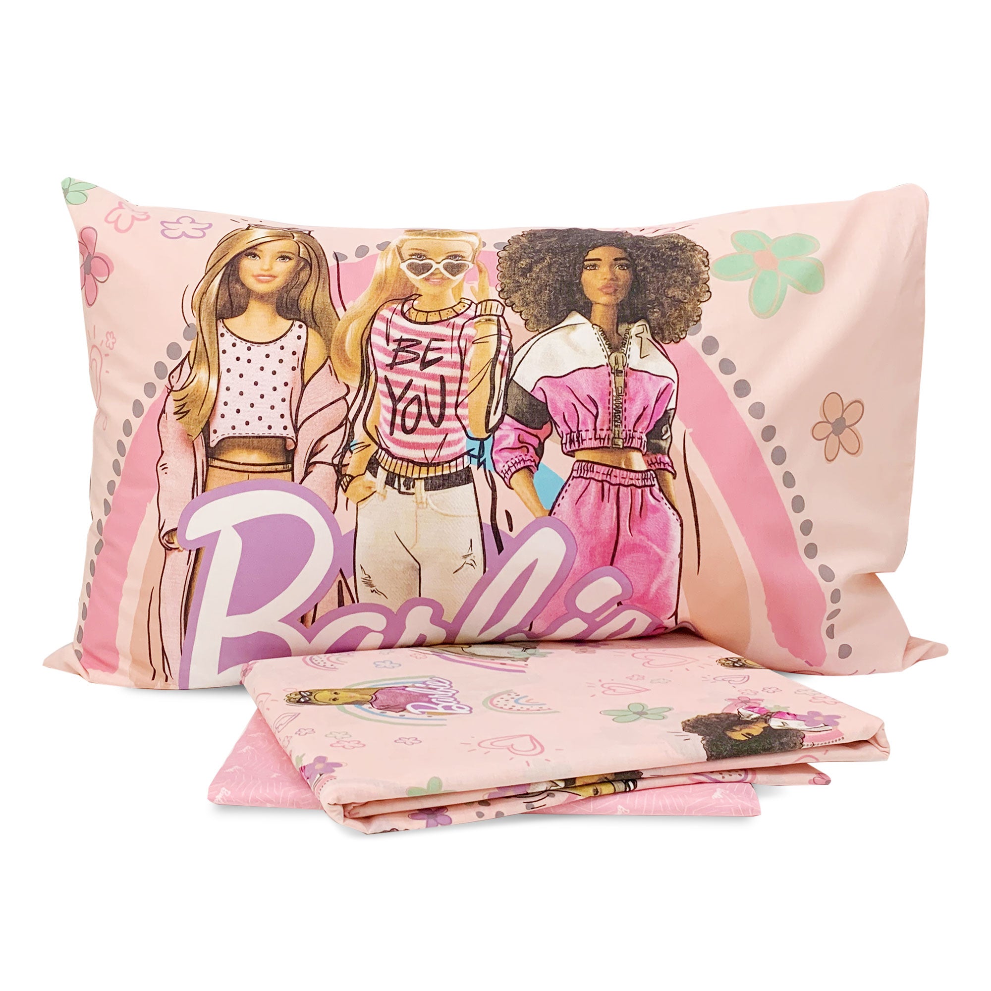 Completo letto lenzuolo singolo Barbie 1 posto in Cotone 6196