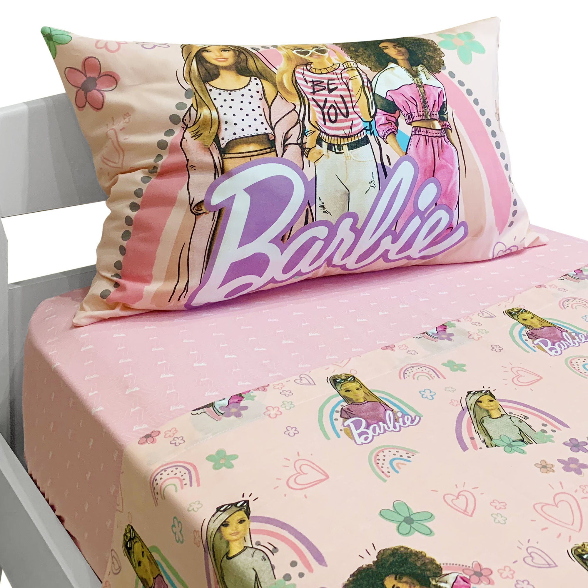 Completo letto lenzuolo singolo Barbie 1 posto in Cotone 6196