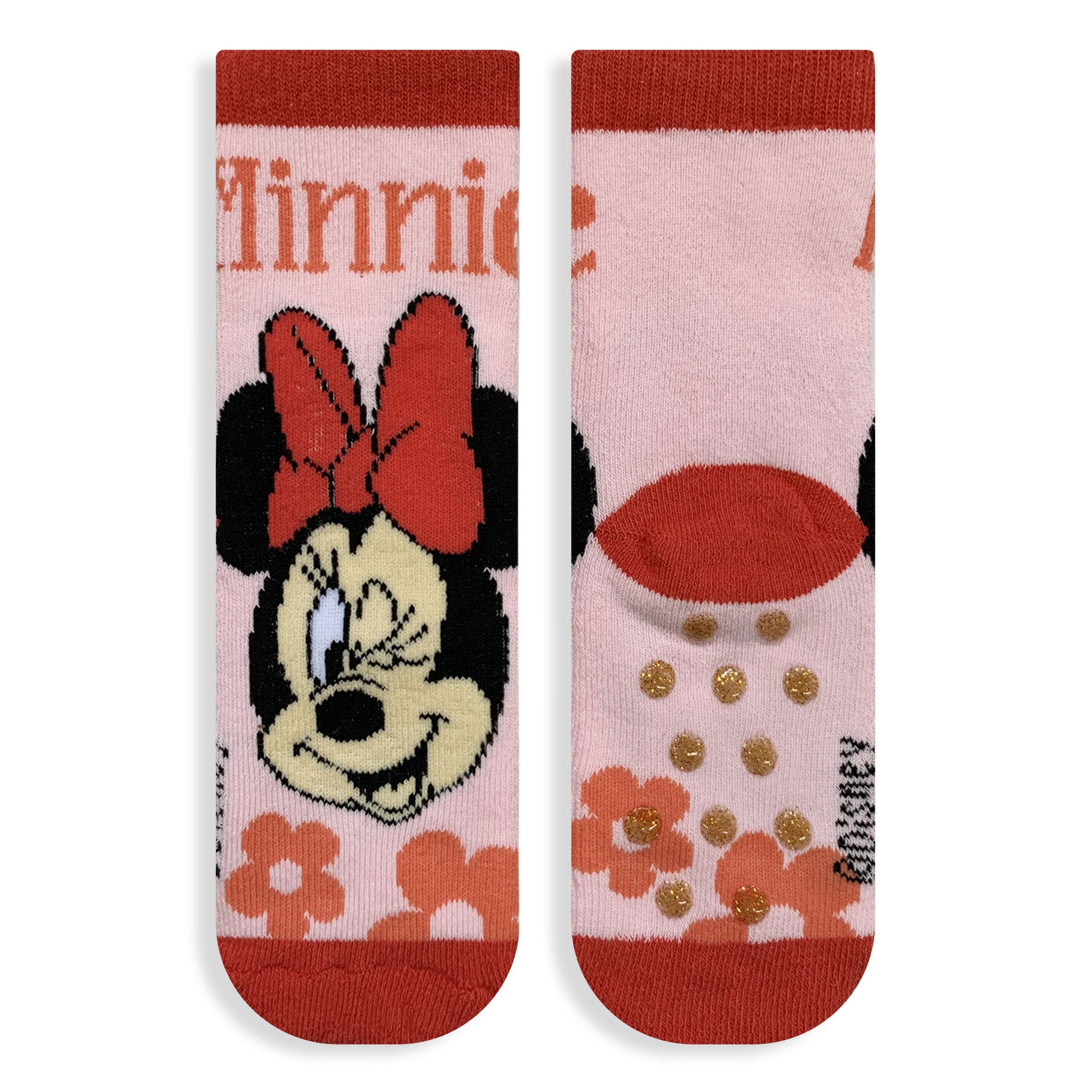 Calzini antiscivolo bambina Disney Minnie Mouse in spugna cotone invernale 6219