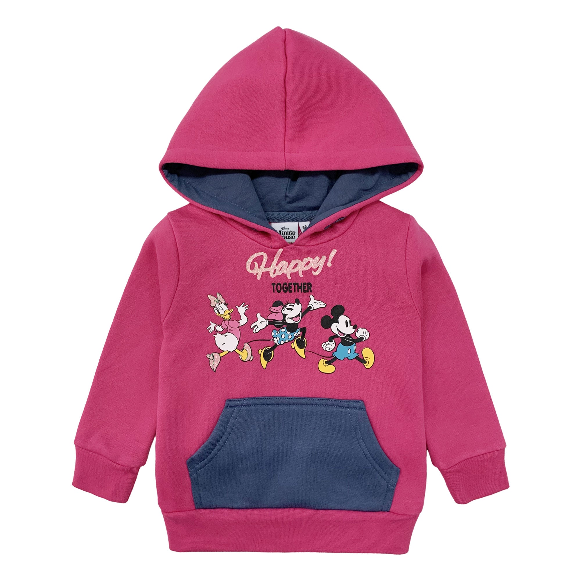 Felpa Disney Minnie Mouse per bambina con cappuccio a maniche lunghe bimba 6227