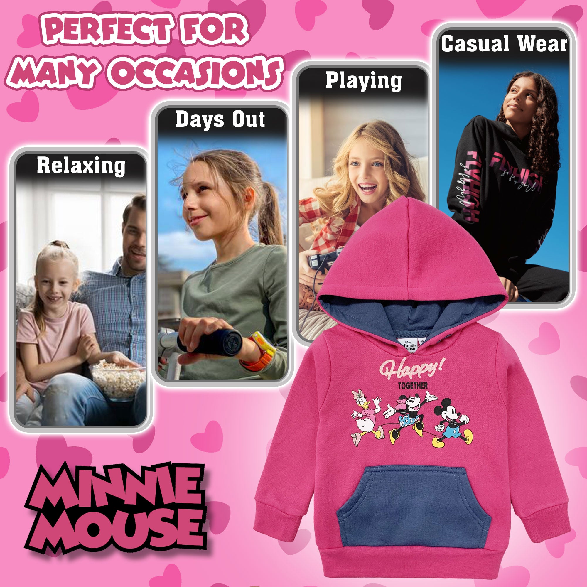 Vestido con capucha Minnie Zippy - Moda Infantil Vestido con capucha Minnie Zippy - Moda Infantil
