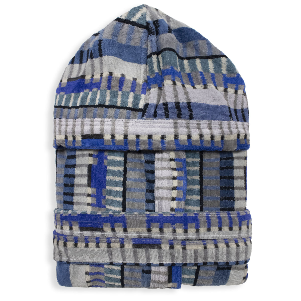 Sommaruga Herren-Bademantel aus Chenille-Velours-Frottee mit Kapuze 6235
