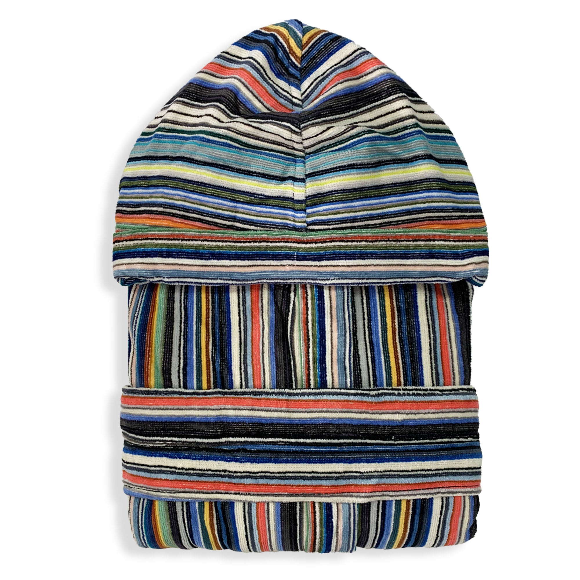 Accappatoio uomo in spugna velour cinigliato Sommaruga con cappuccio 6235