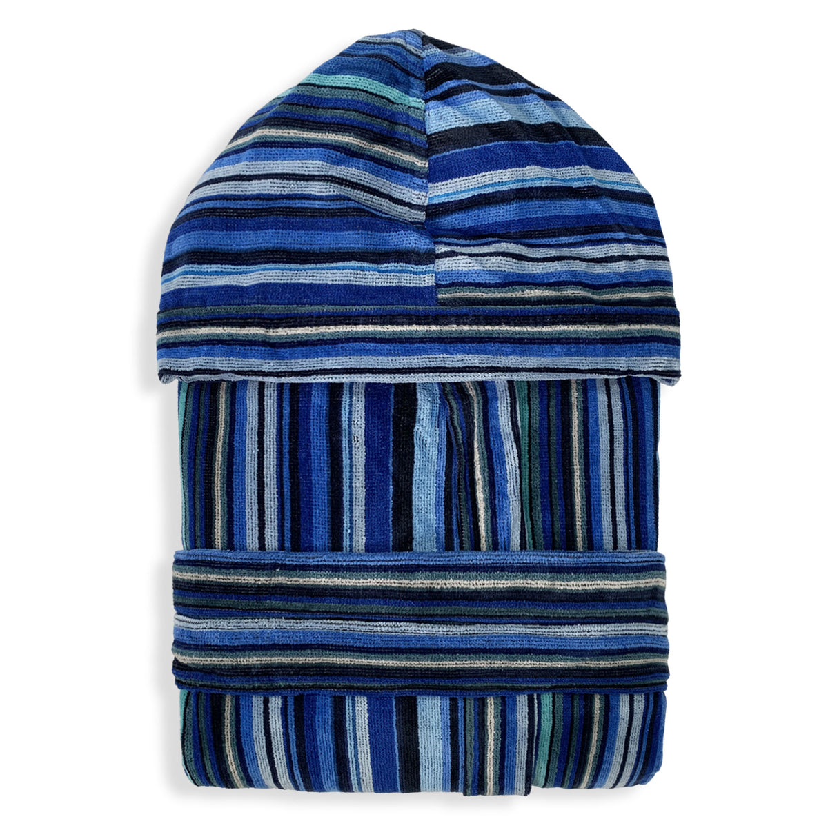 Sommaruga Herren-Bademantel aus Chenille-Velours-Frottee mit Kapuze 6235