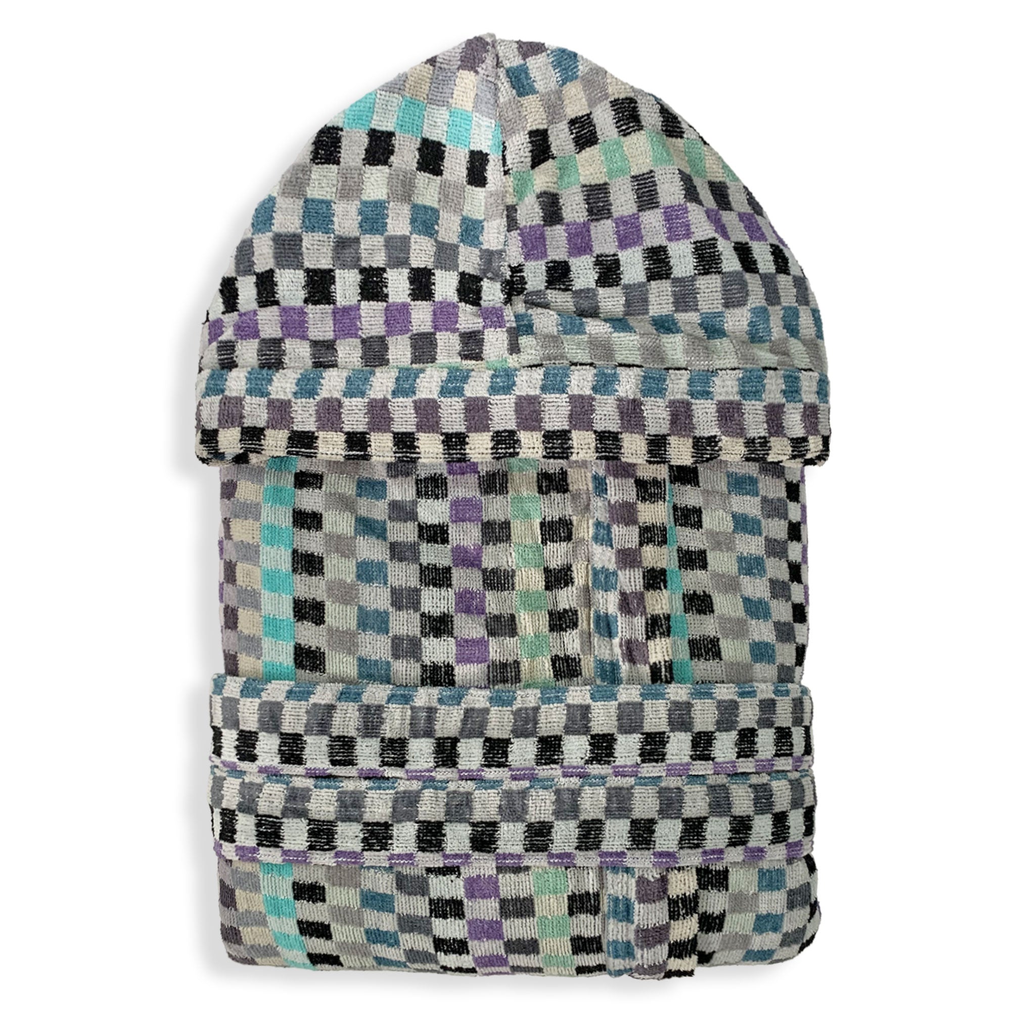 Accappatoio uomo in spugna velour cinigliato Sommaruga con cappuccio 6235