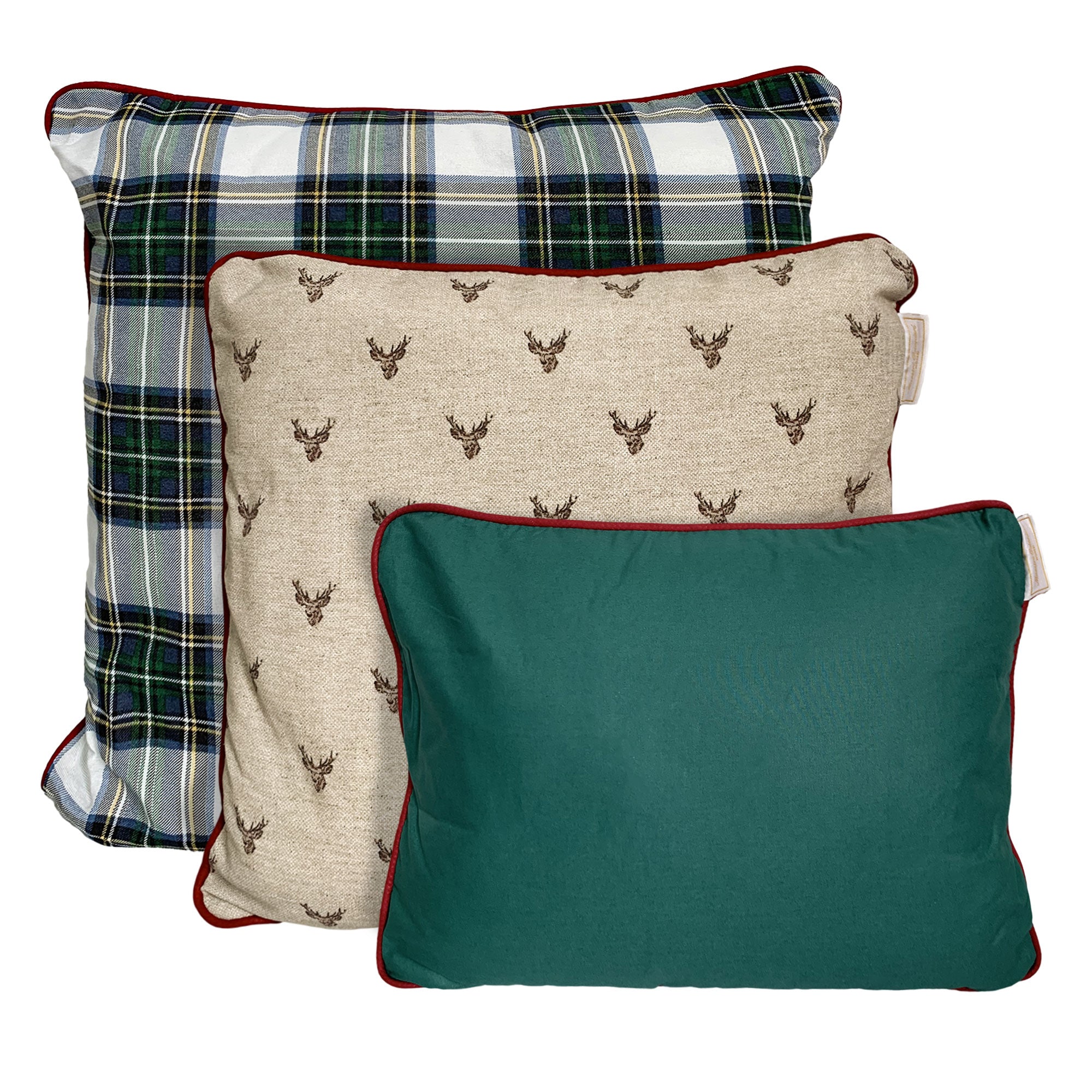 Cuscini natalizi decorativi addobbi decori Natale Maestri Cotonieri Tartan 6240