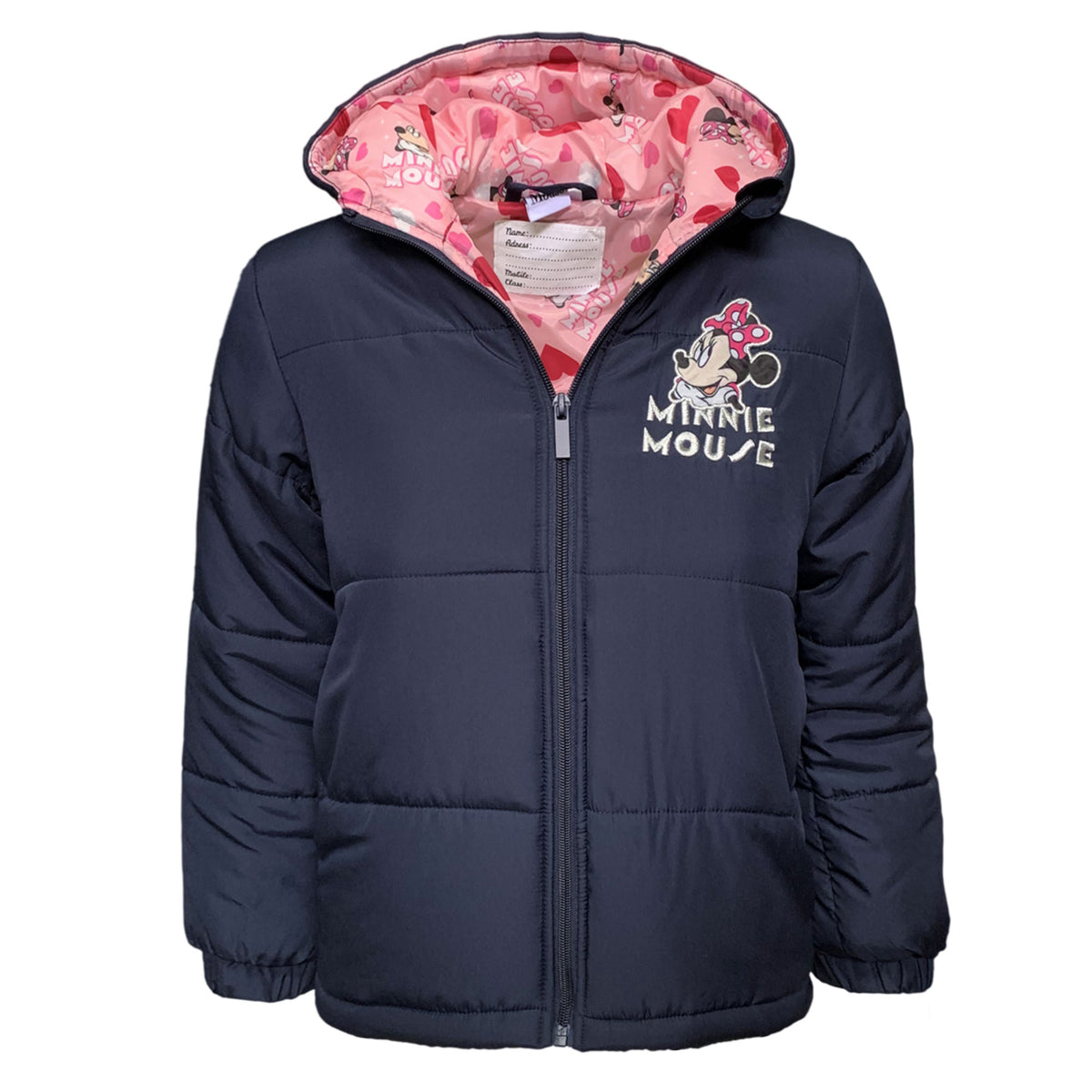 Giubbotto bambina invernale piumino Disney Minnie Mouse Impermeabile 6261
