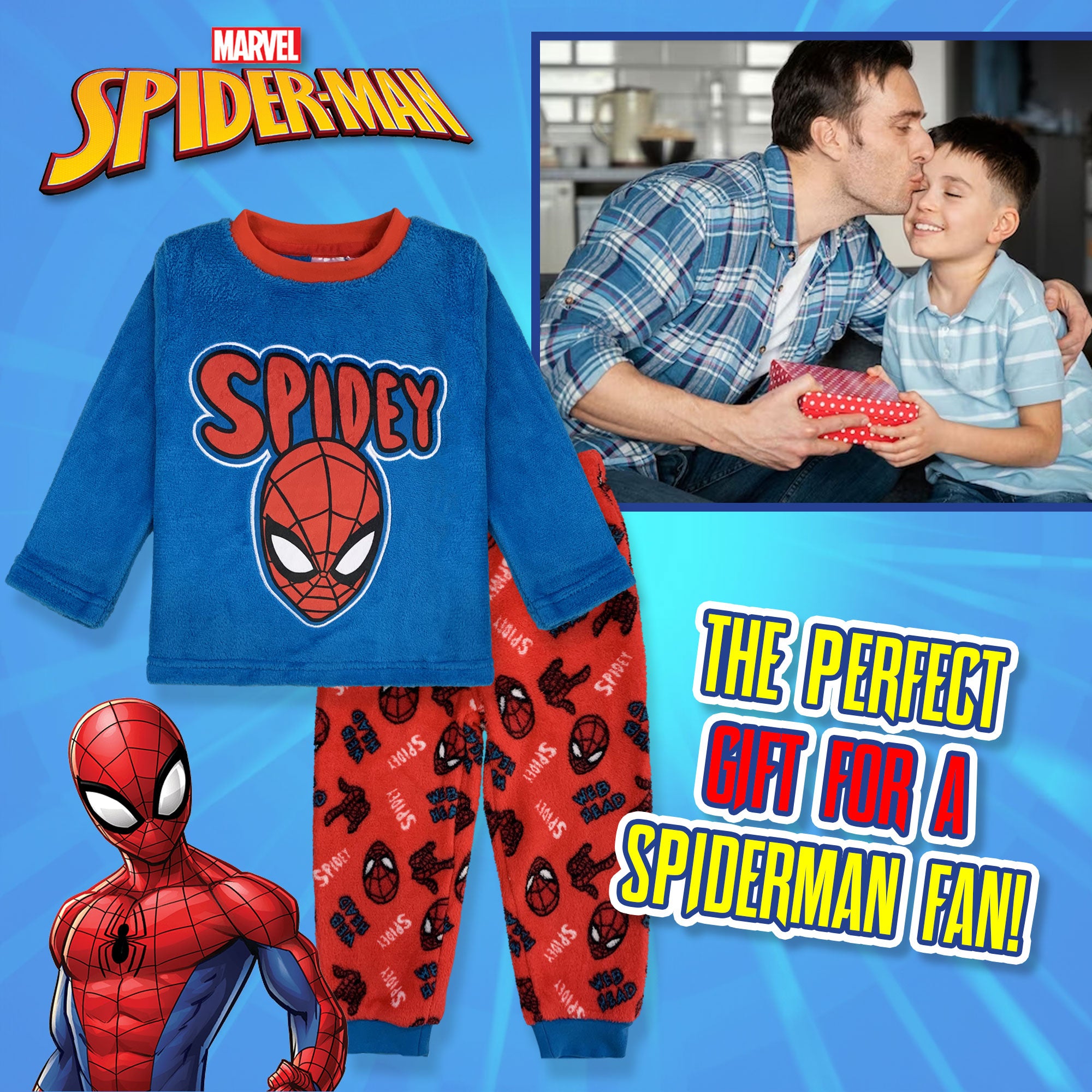 Pigiama per bambino Marvel Spiderman in pile invernale 6266