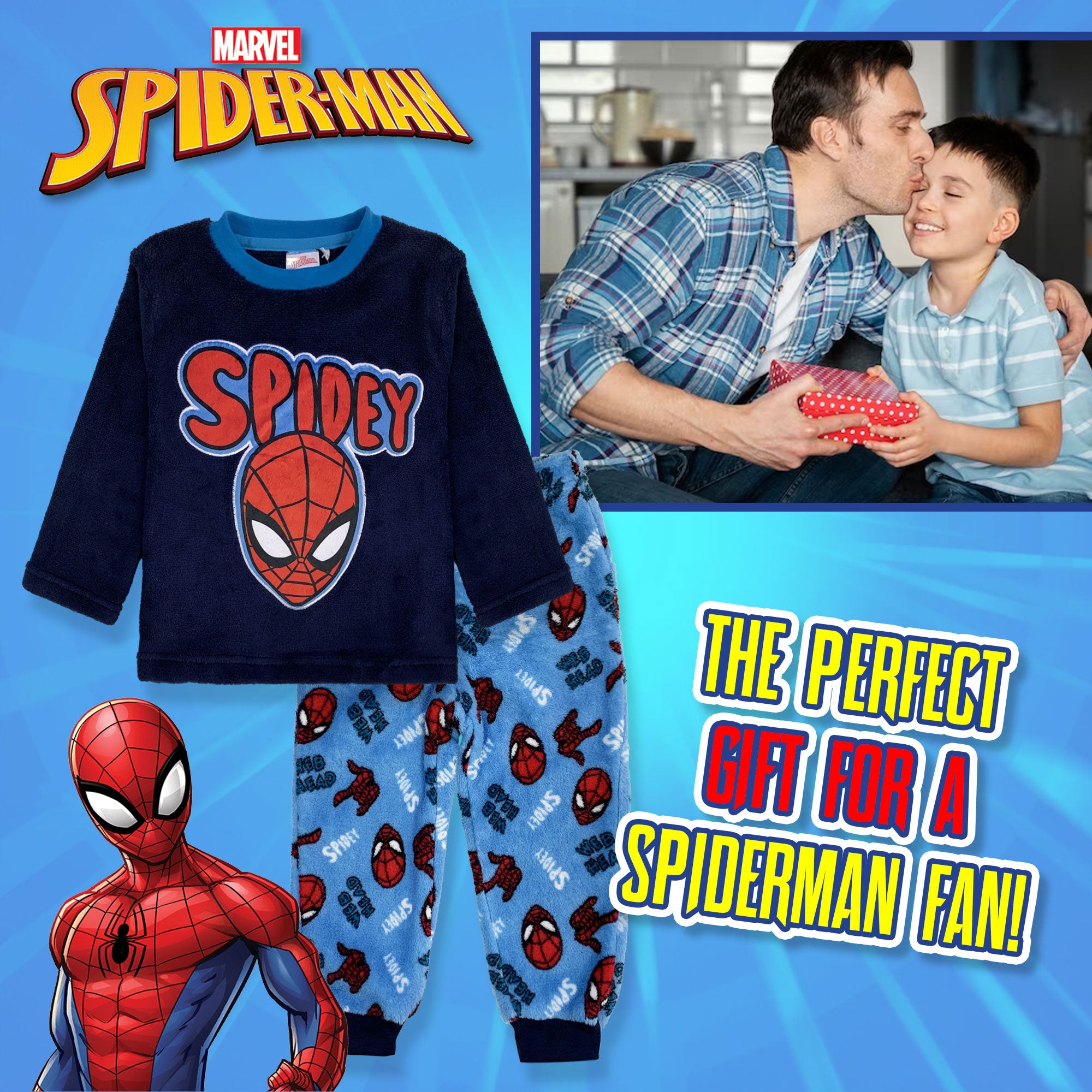 Pigiama per bambino Marvel Spiderman in pile invernale 6266