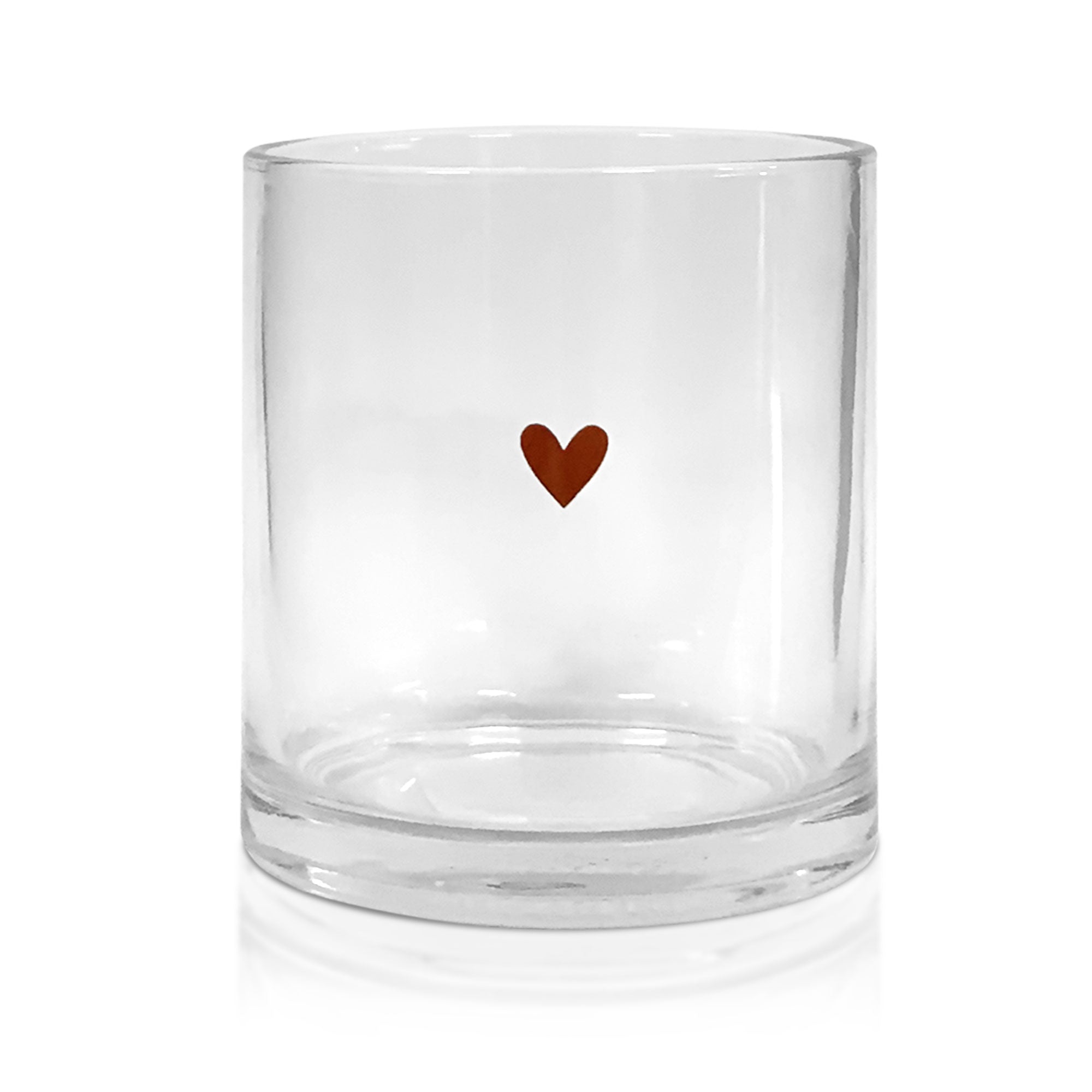 Bicchieri Nuvole di Stoffa in vetro fantasia cuore rosso amore 300ml 6pz 6273