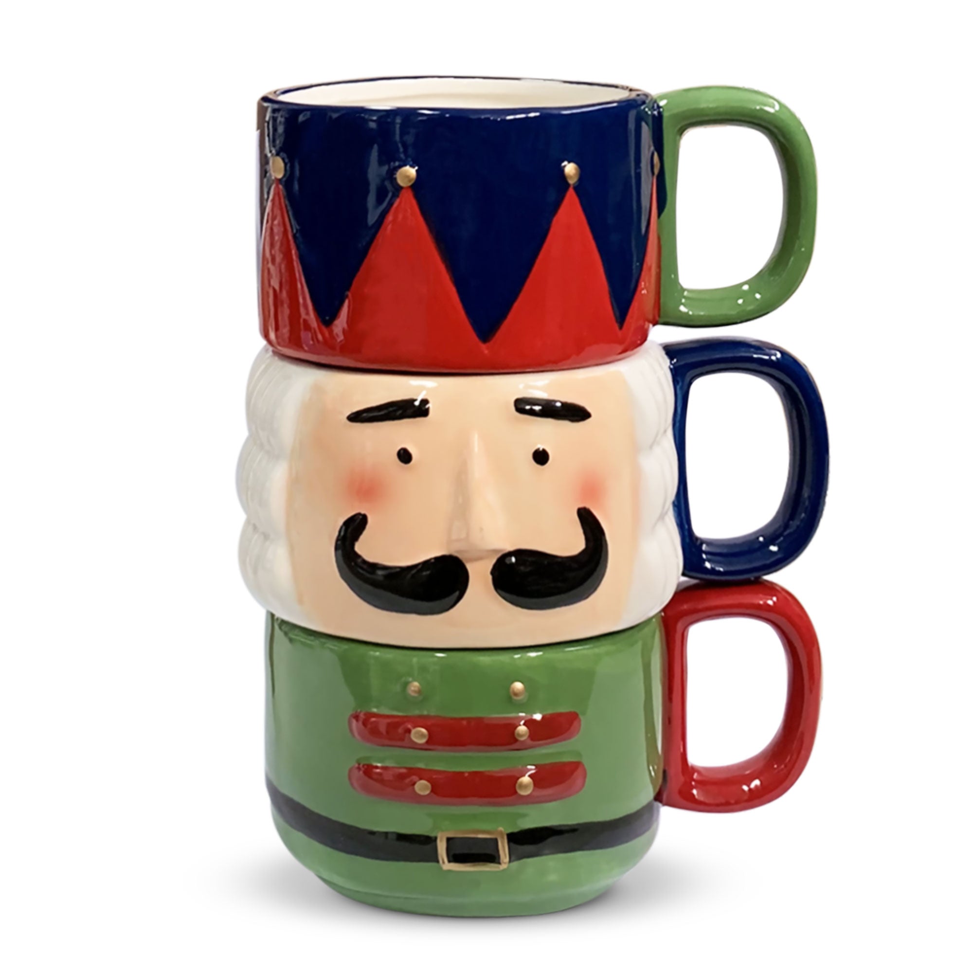 Set Tazze natalizie Nuvole di Stoffa 3pz Tazza Schiaccianoci decoro Natale 6297