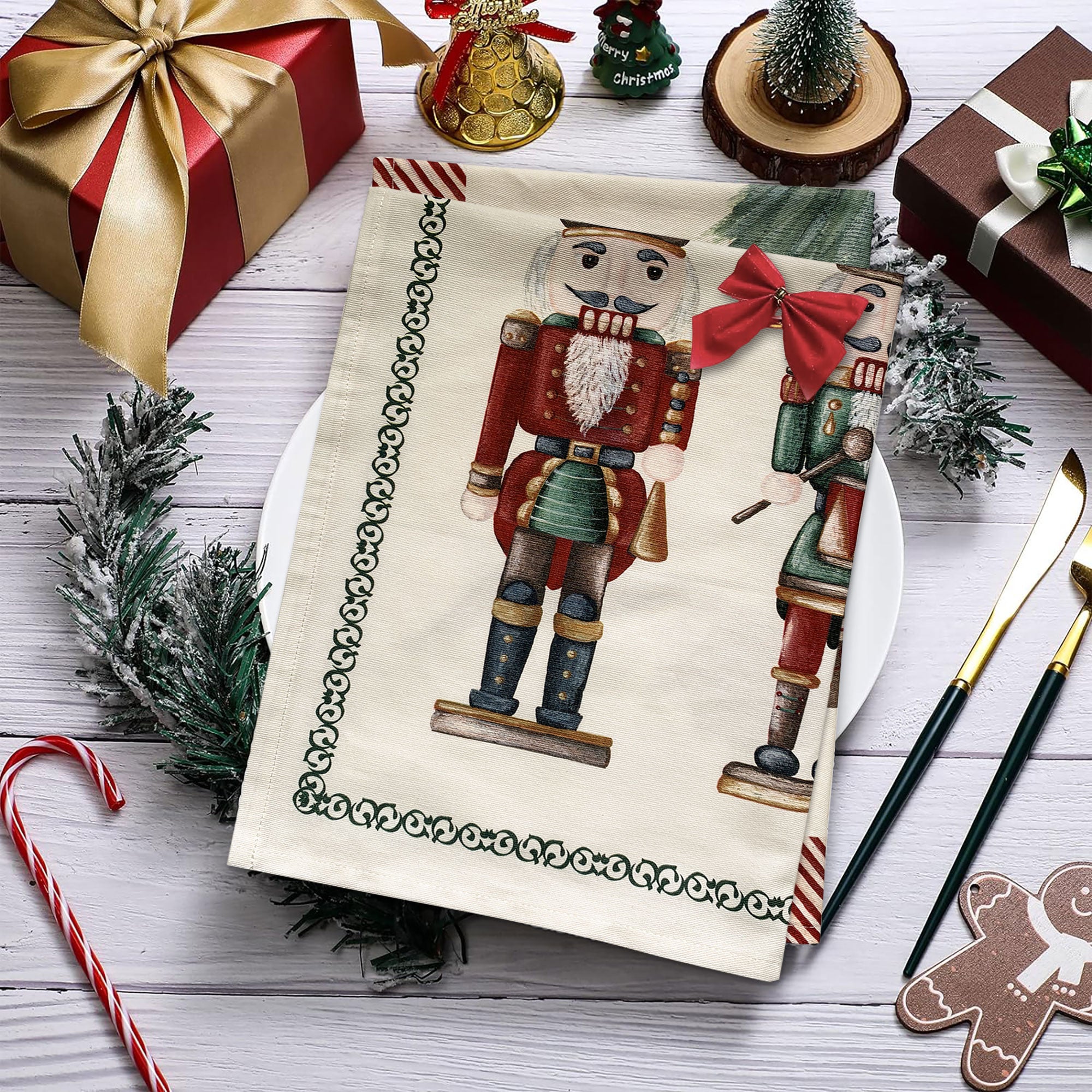 Strofinaccio cucina natalizio Nuvole di Stoffa canovaccio Christmas Carol 6301