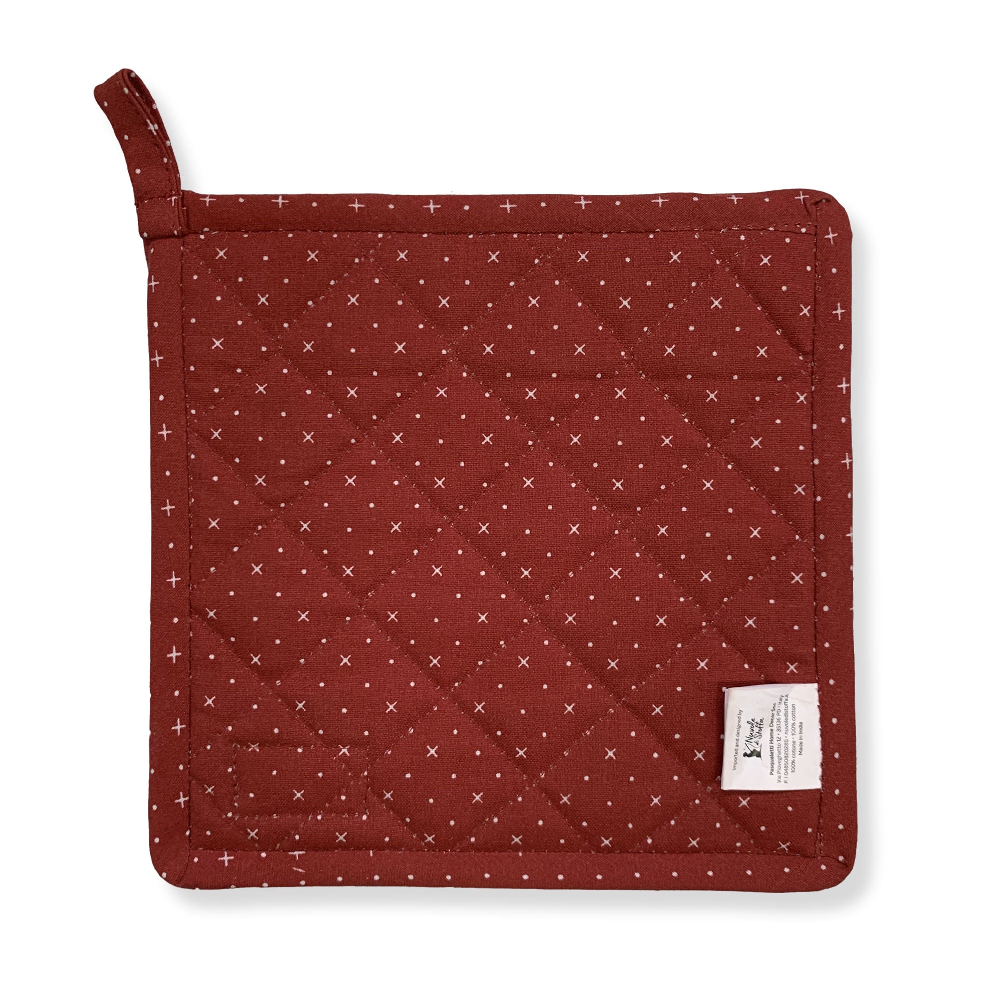 Presina da forno natalizia Nuvole di Stoffa in cotone decoro Natale Klaus 6315