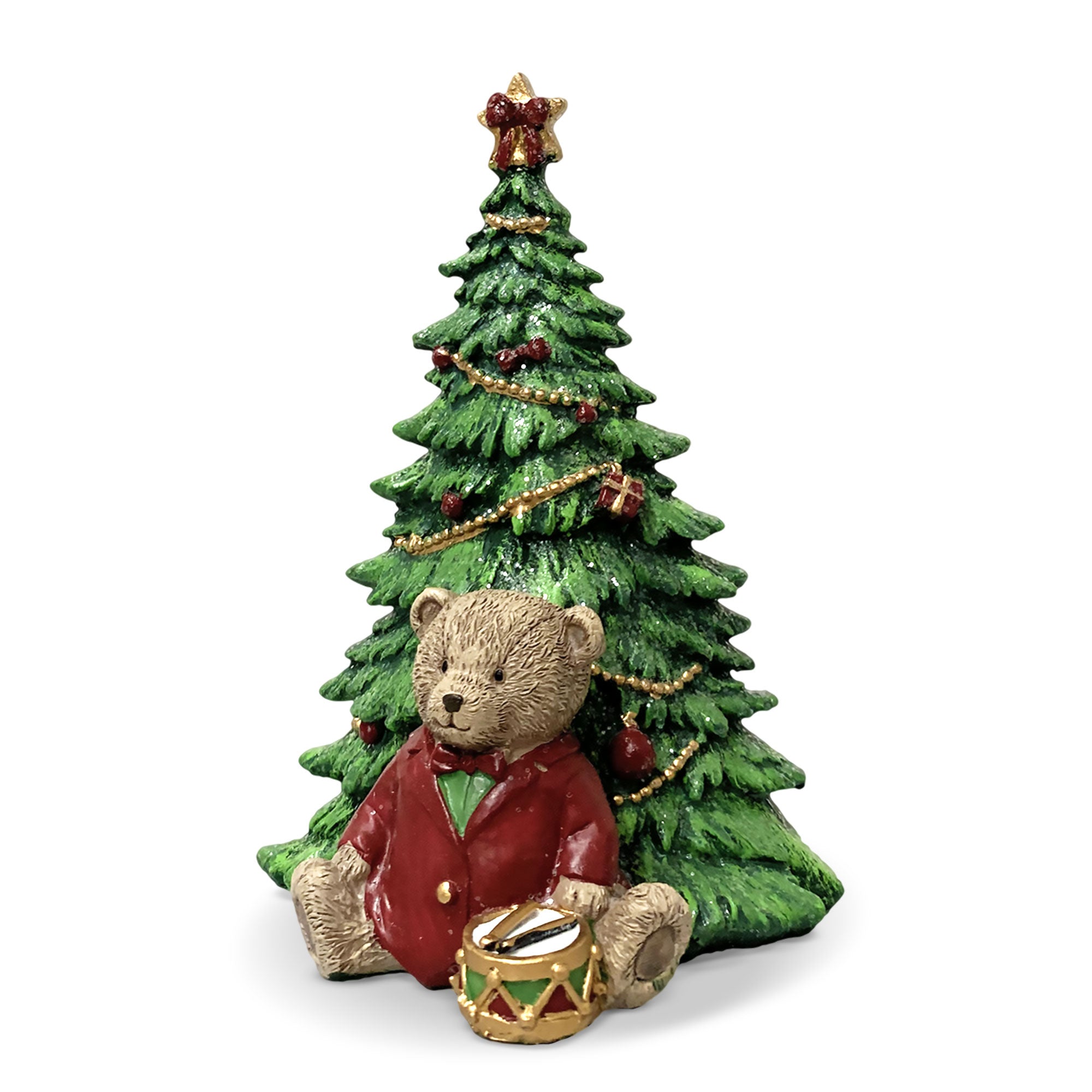 Decorazione natalizia in resina albero con orso Queen Nuvole di Stoffa 6324