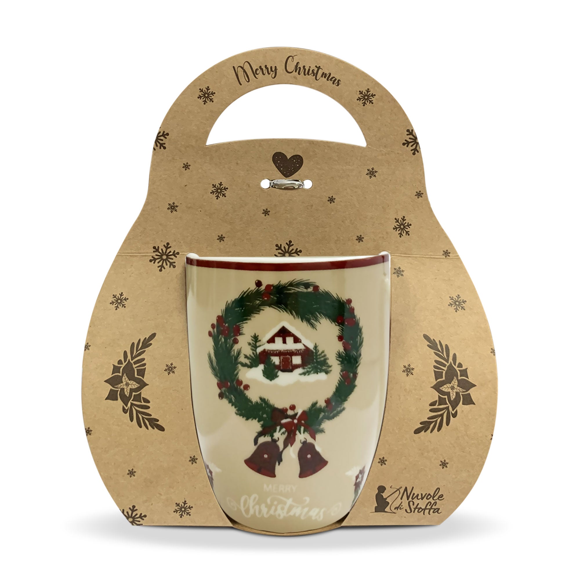 Tazza natalizia Nuvole di Stoffa Mug in ceramica Holly Decoro Natale 350ml 6328